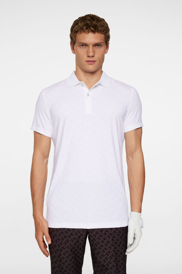 Bison Jacquard Polo - White