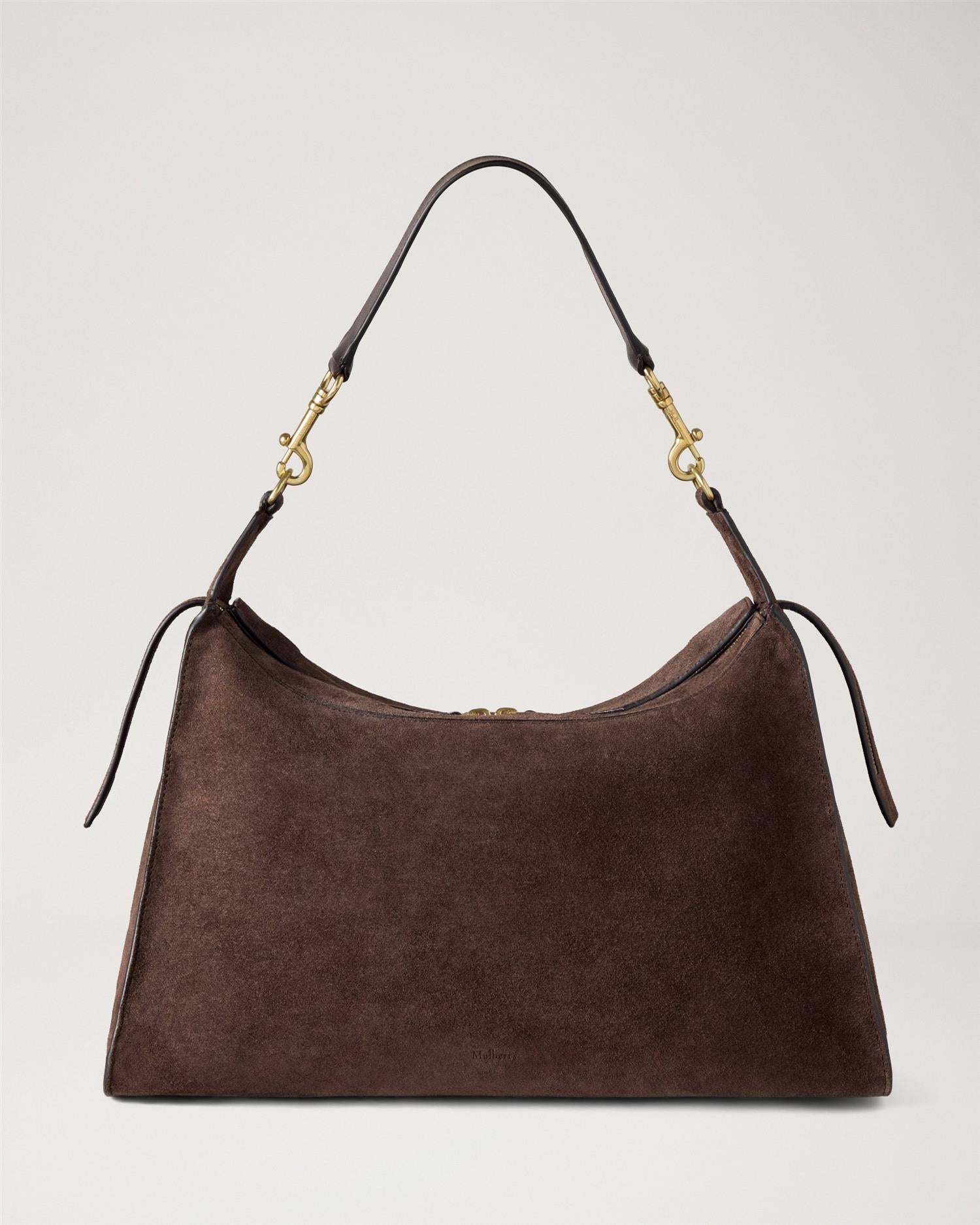 Roxanne Shoulder Chocolate Suede
