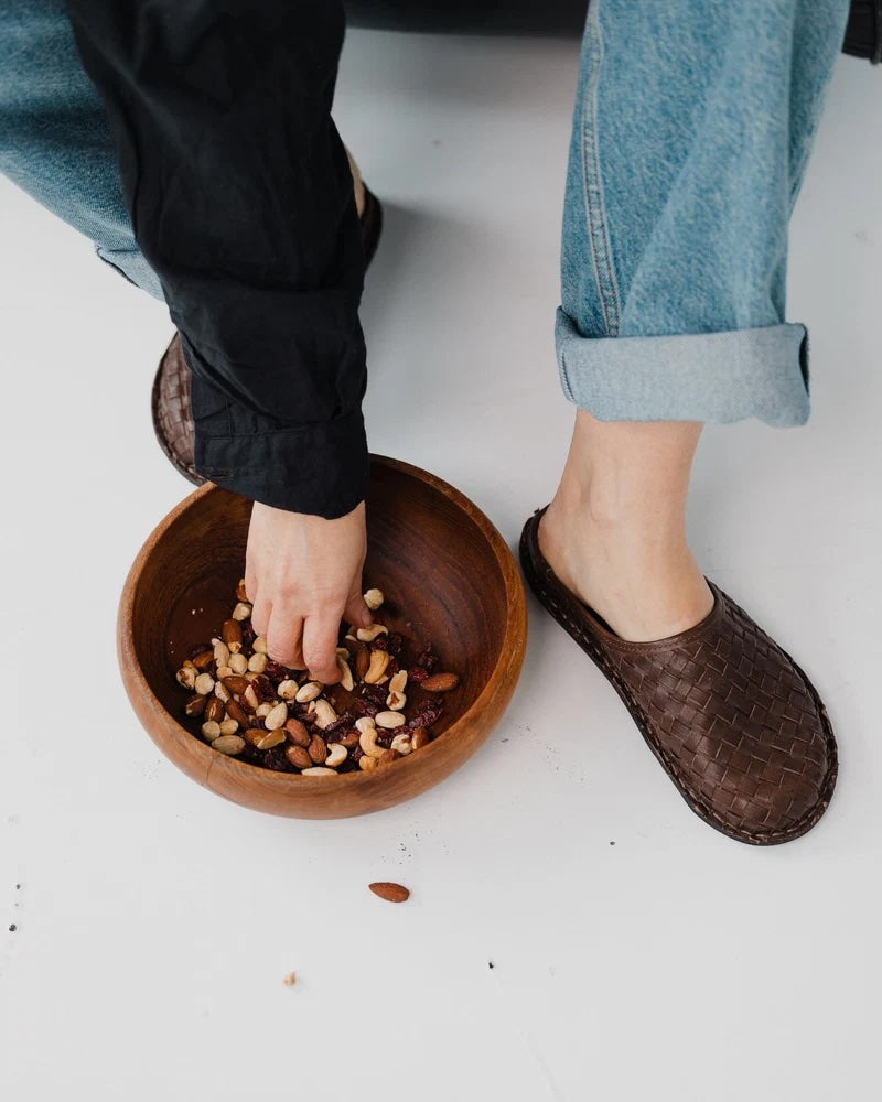 Roma Woven Leather Cocoa brown