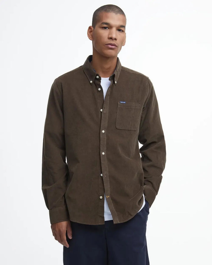 Ramsey Tailored Cord Shirt - Brown