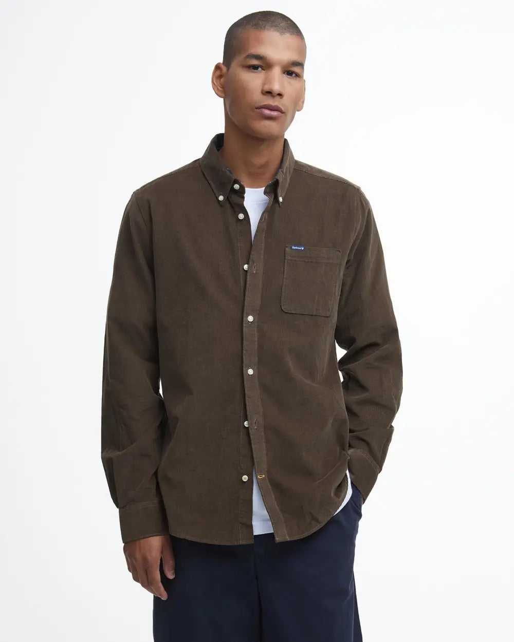 Ramsey Tailored Cord Shirt - Brown