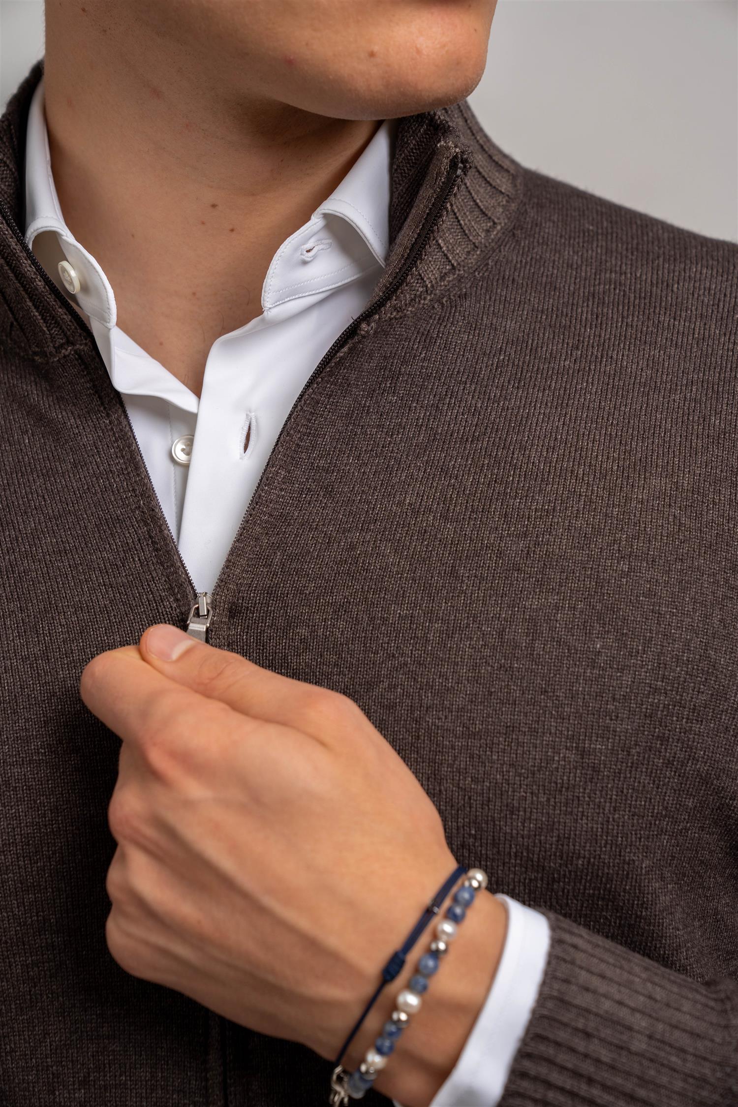 Full Zip - Mørkebrun