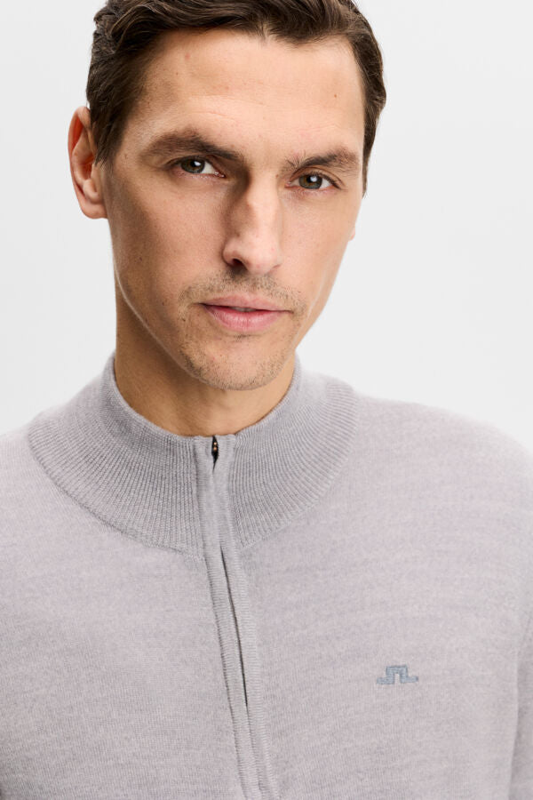 Kiyan Quater Zip - Light Grey