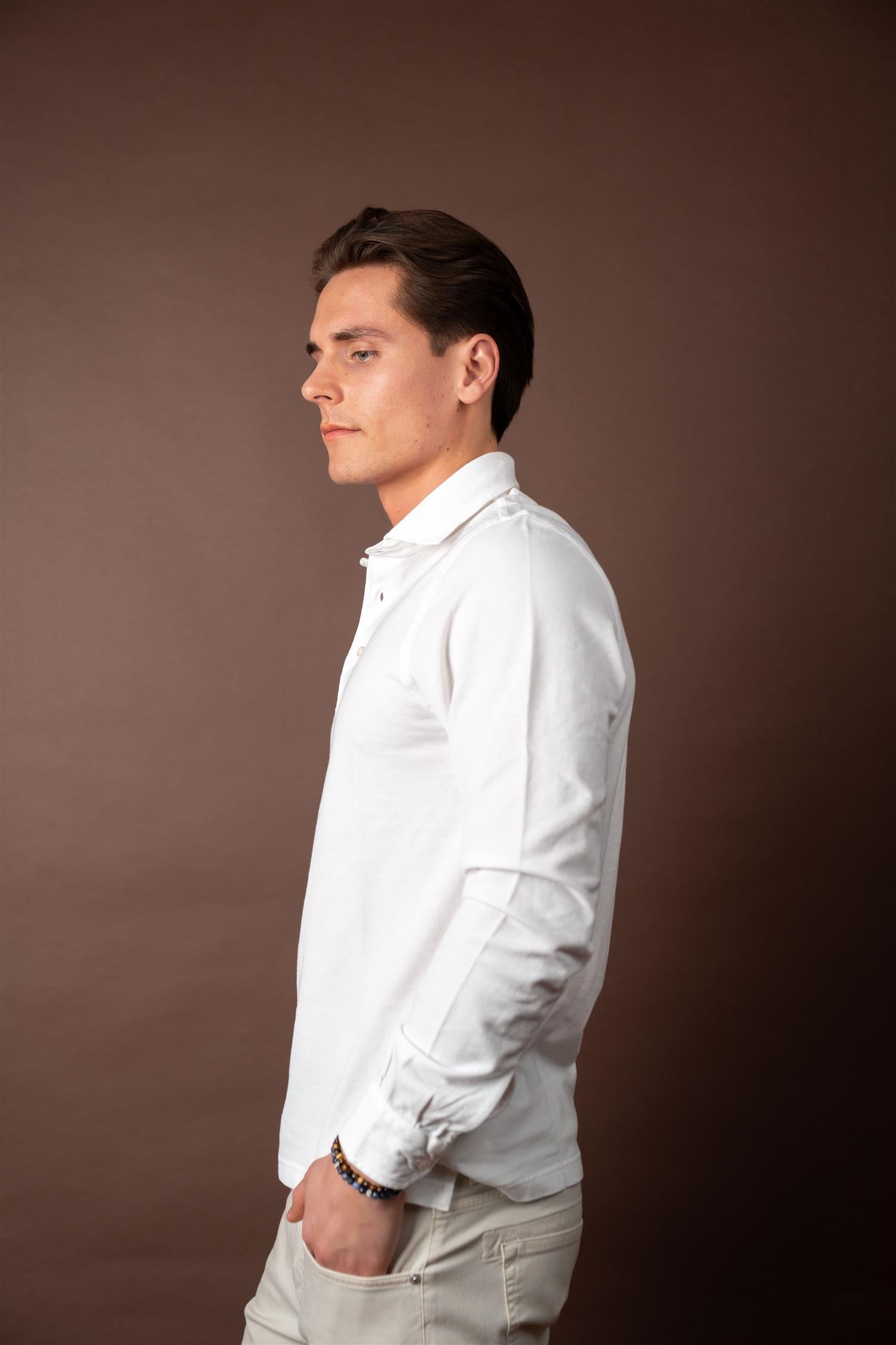 Pique Long Sleeve - Hvit