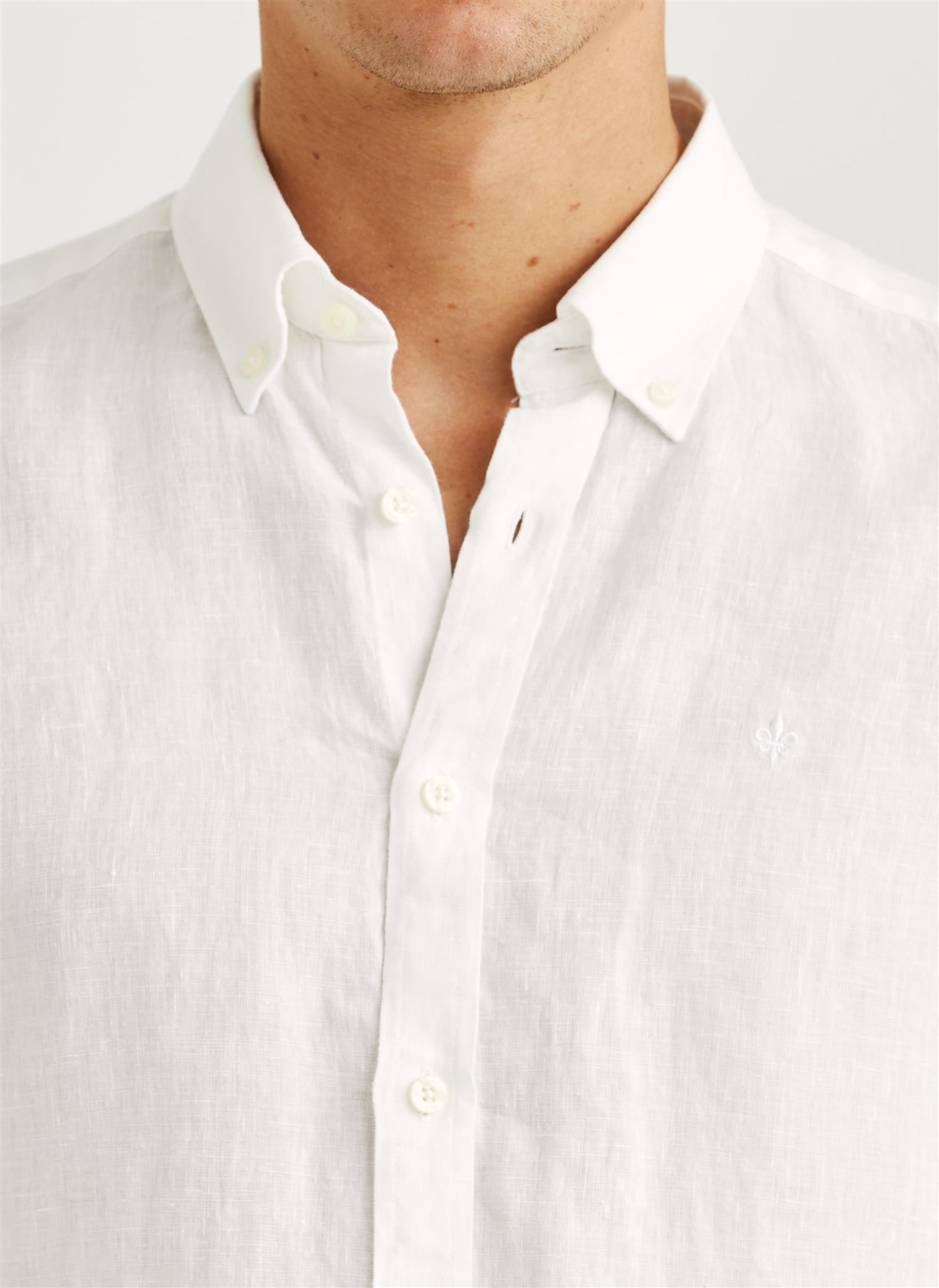 Douglas Linen Shirt - White