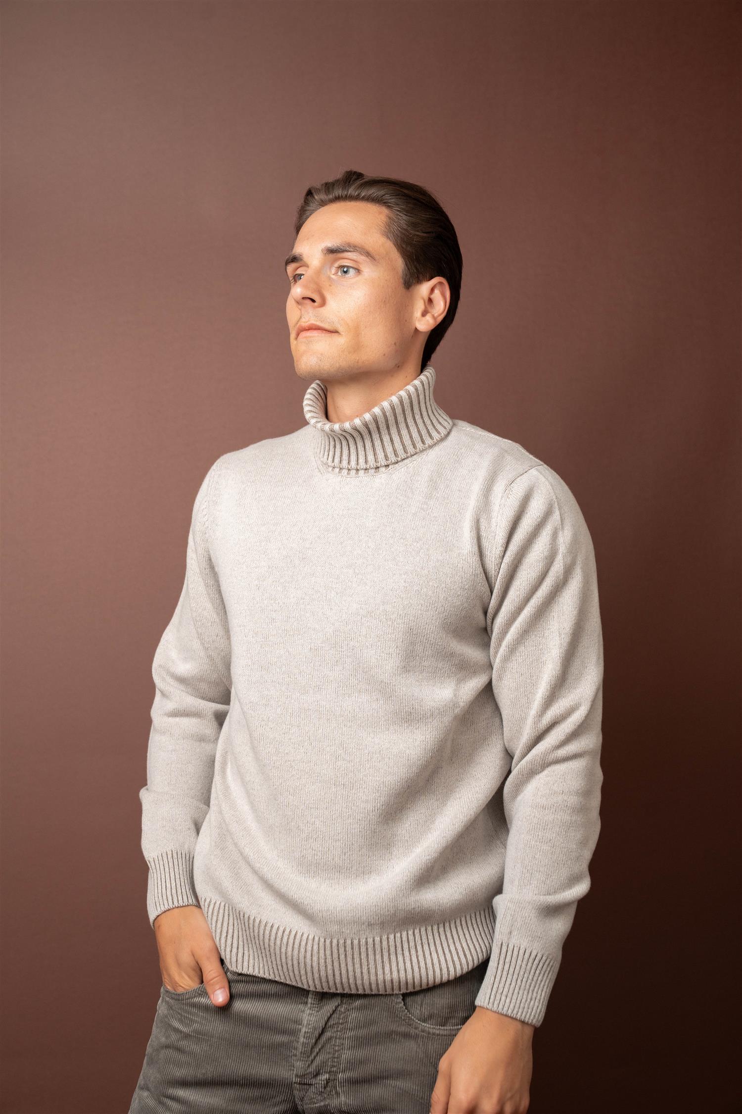 Turtleneck Wool - Cashmere - Beige
