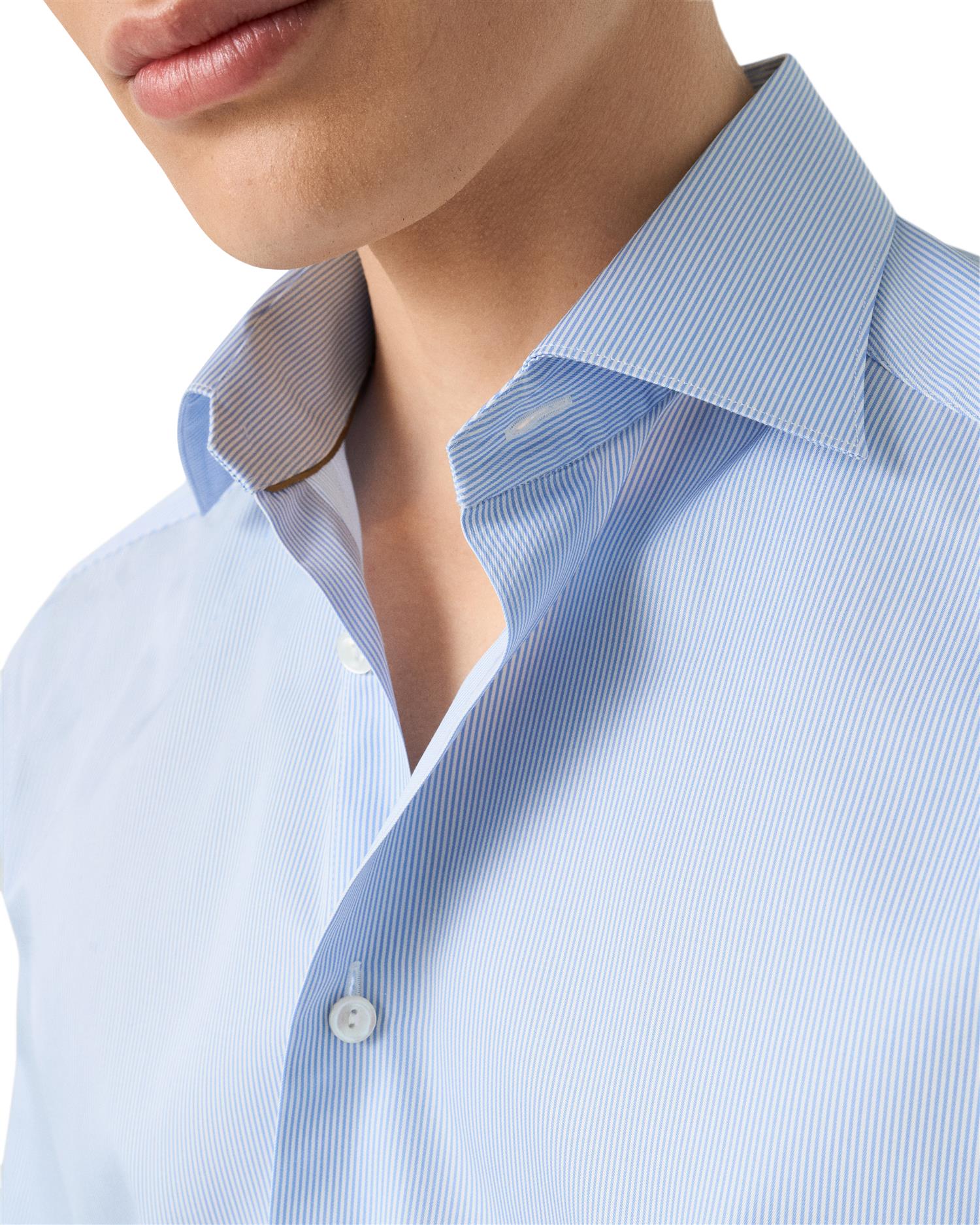 Striped Supima 120 Shirt - Blue