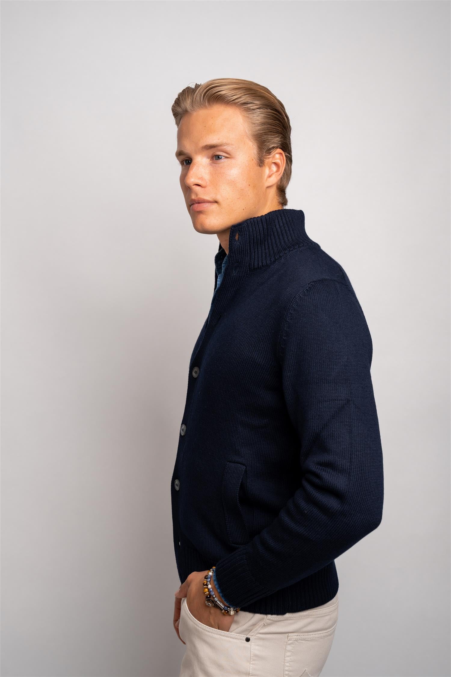 Corean Cardigan - Navy