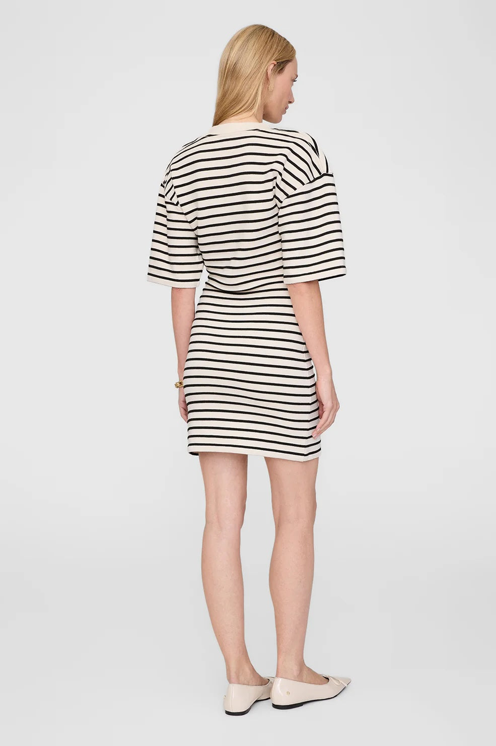 Mona Dress Black Stripe
