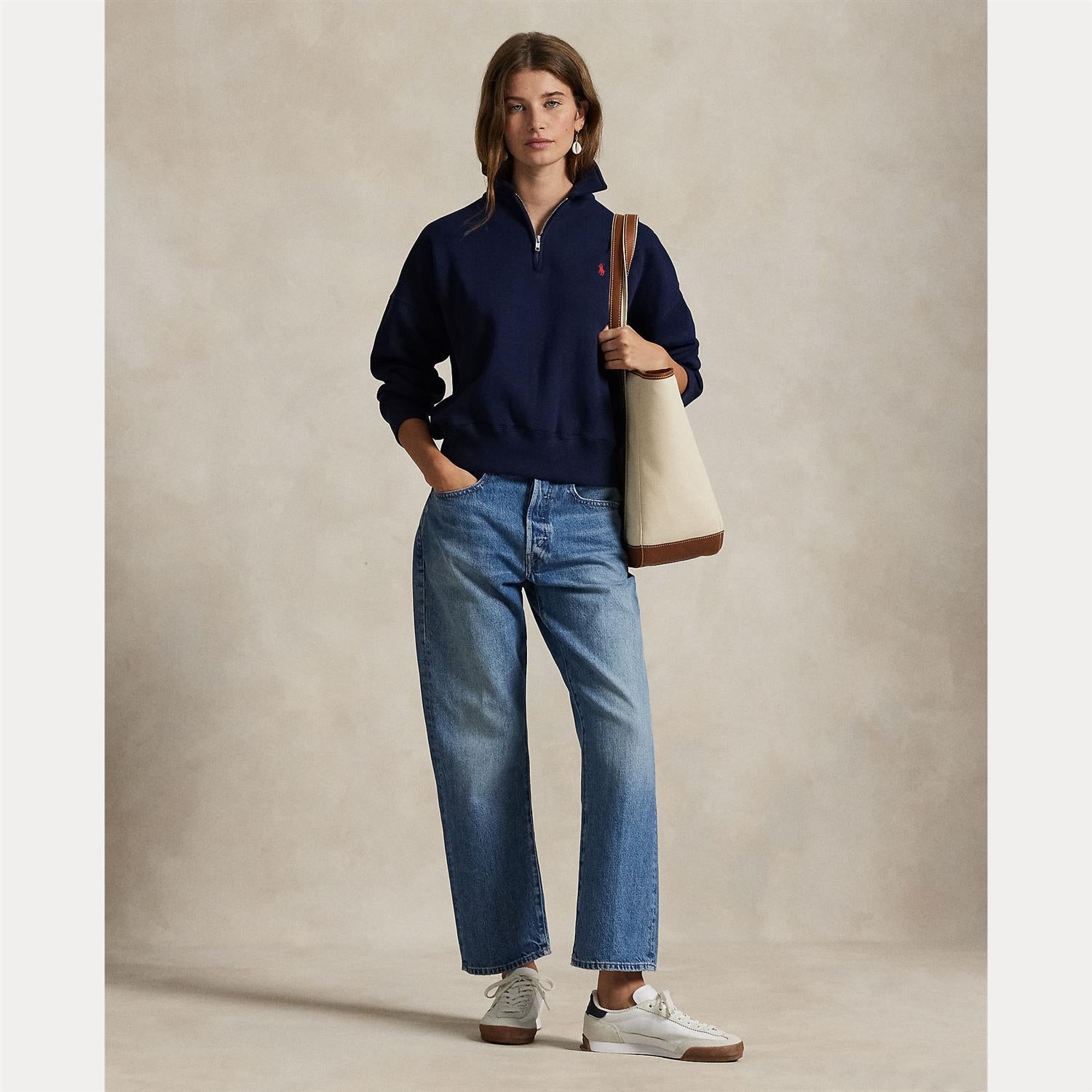 Fleece Quarter Zip Navy