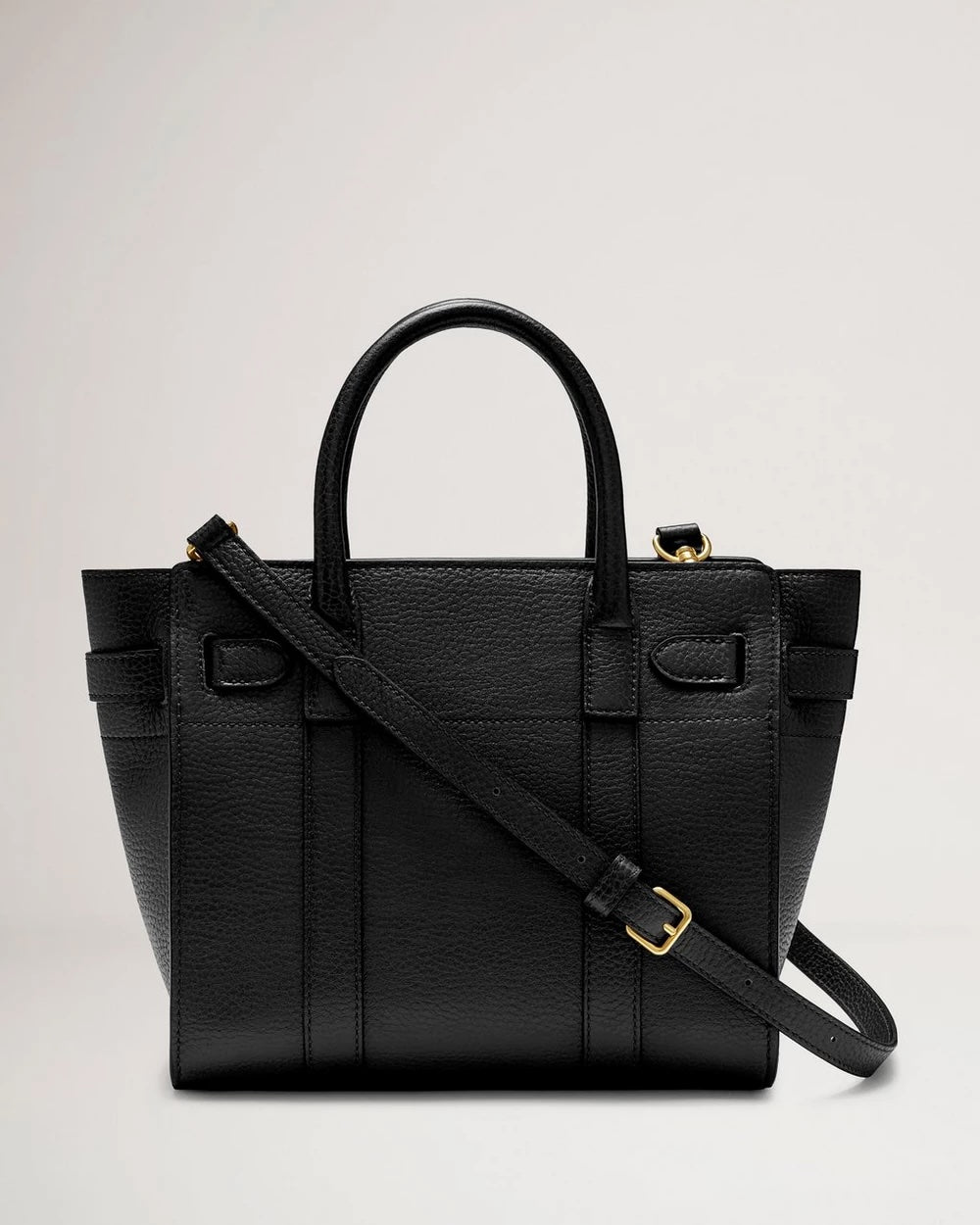 Mini Zipped Bayswater - Black Small Classic Grain