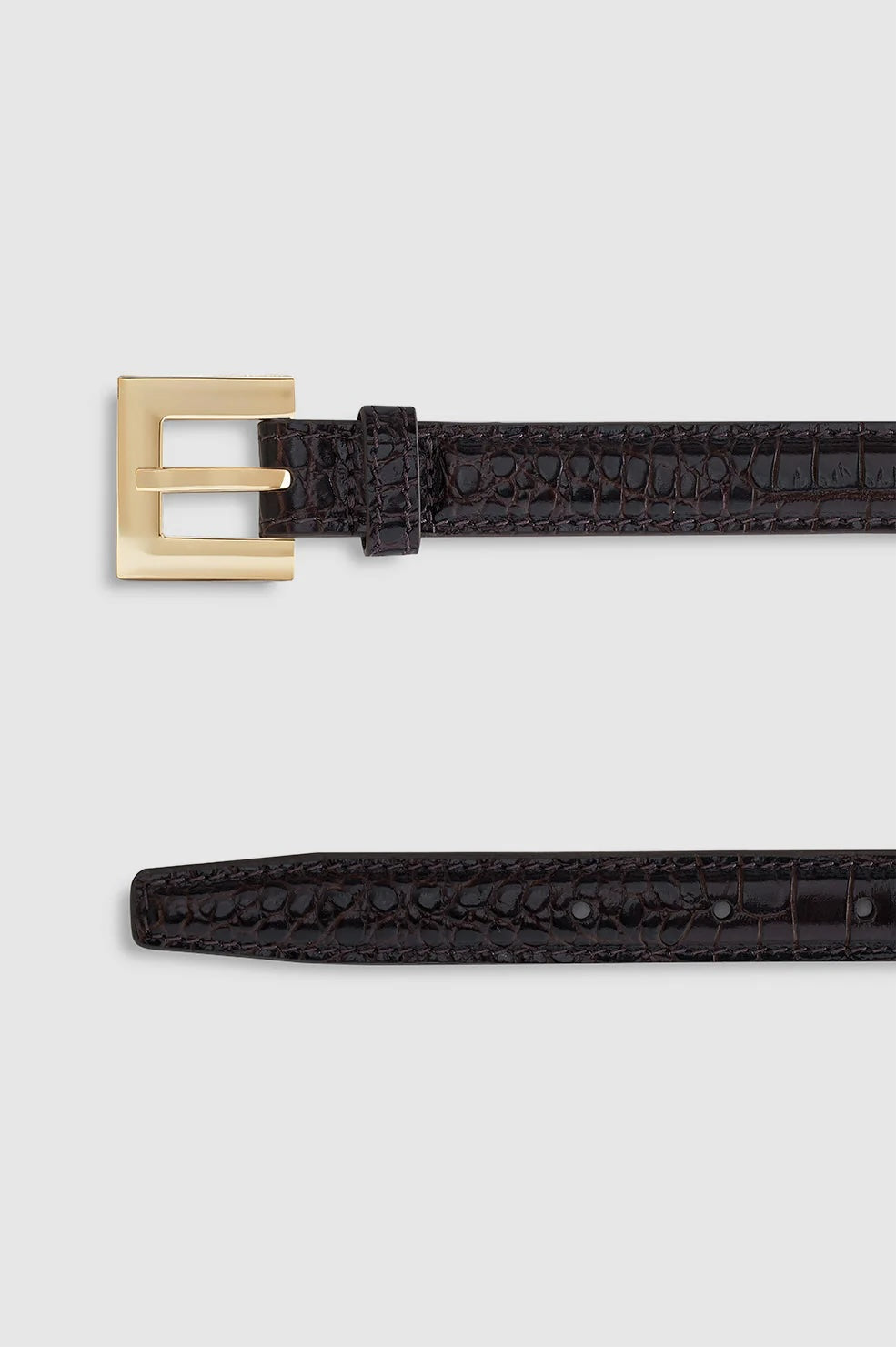 Nicola Belt - Dark Brown Embossed