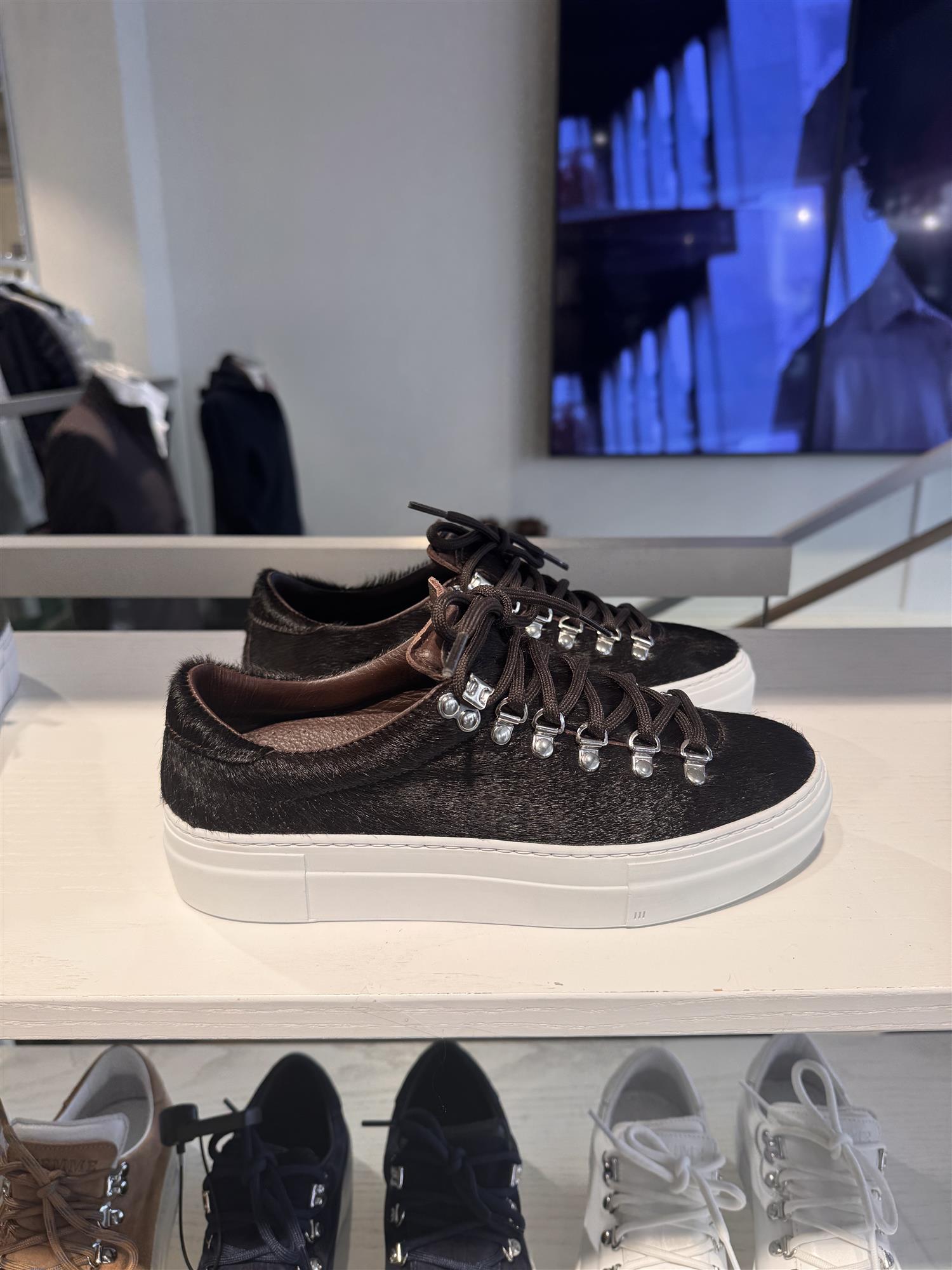 W Marostica Low Platform Dark Brown Haircalf