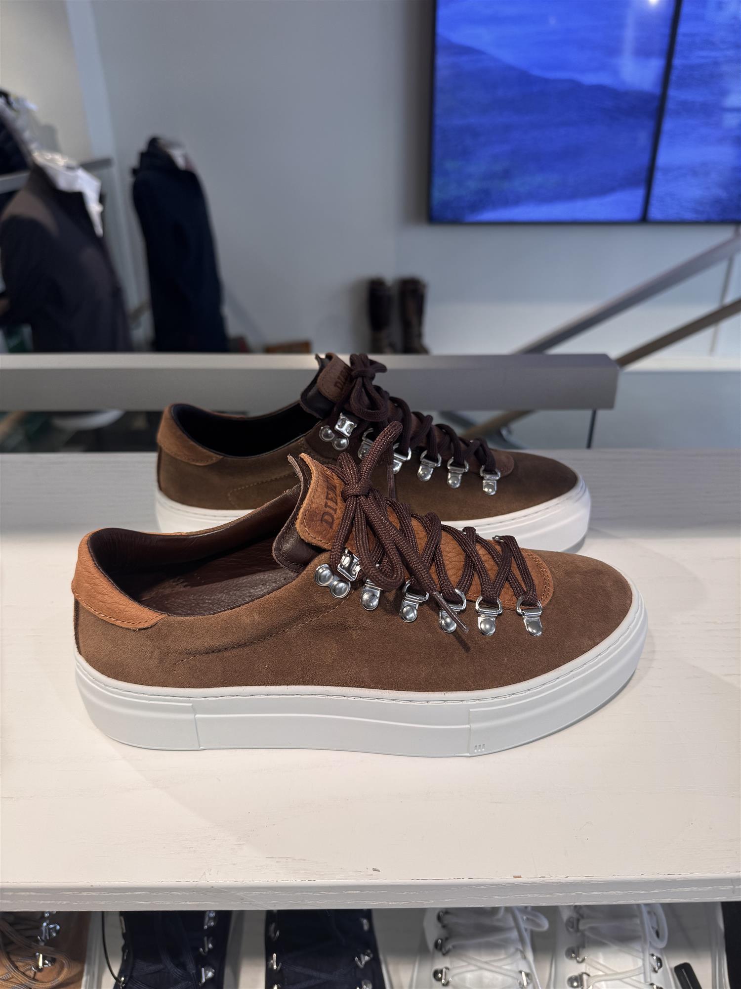 W Marostica Low Platform Suede Wood