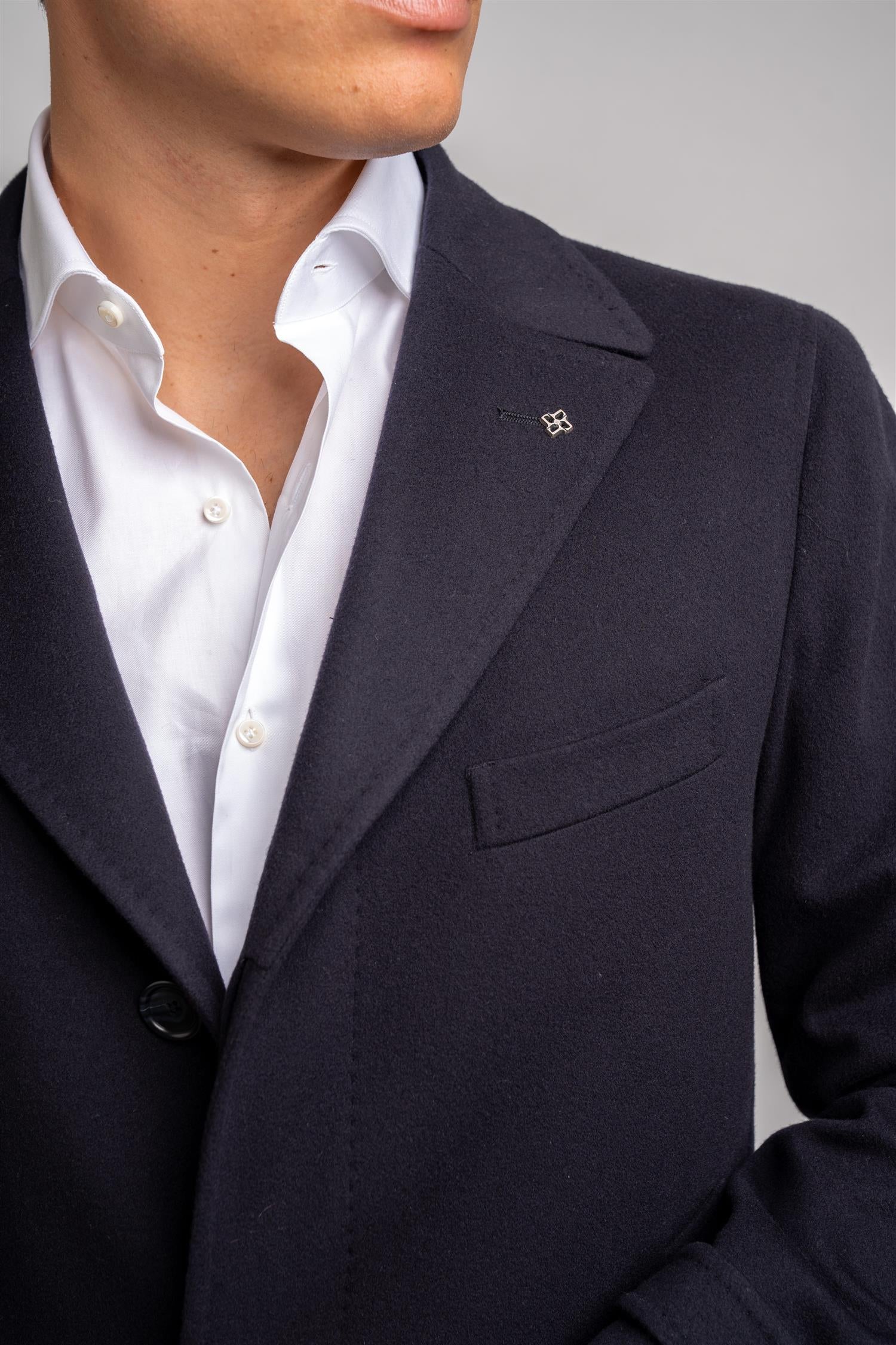Thomas Coat Wool/Cashmere - Navy