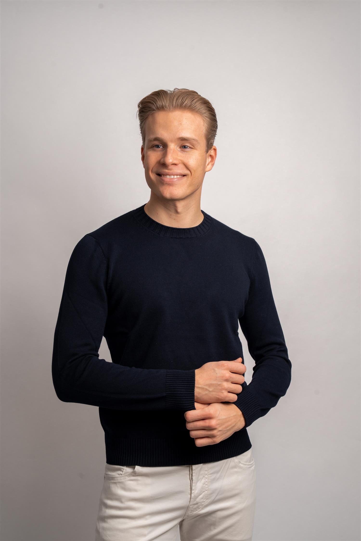 Cotton Crewneck - Navy