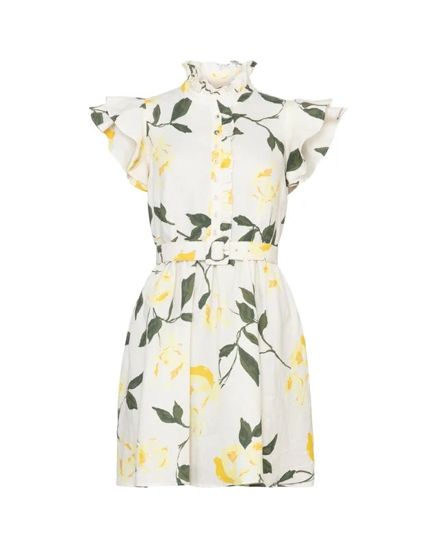 Linen Ruffle Dress