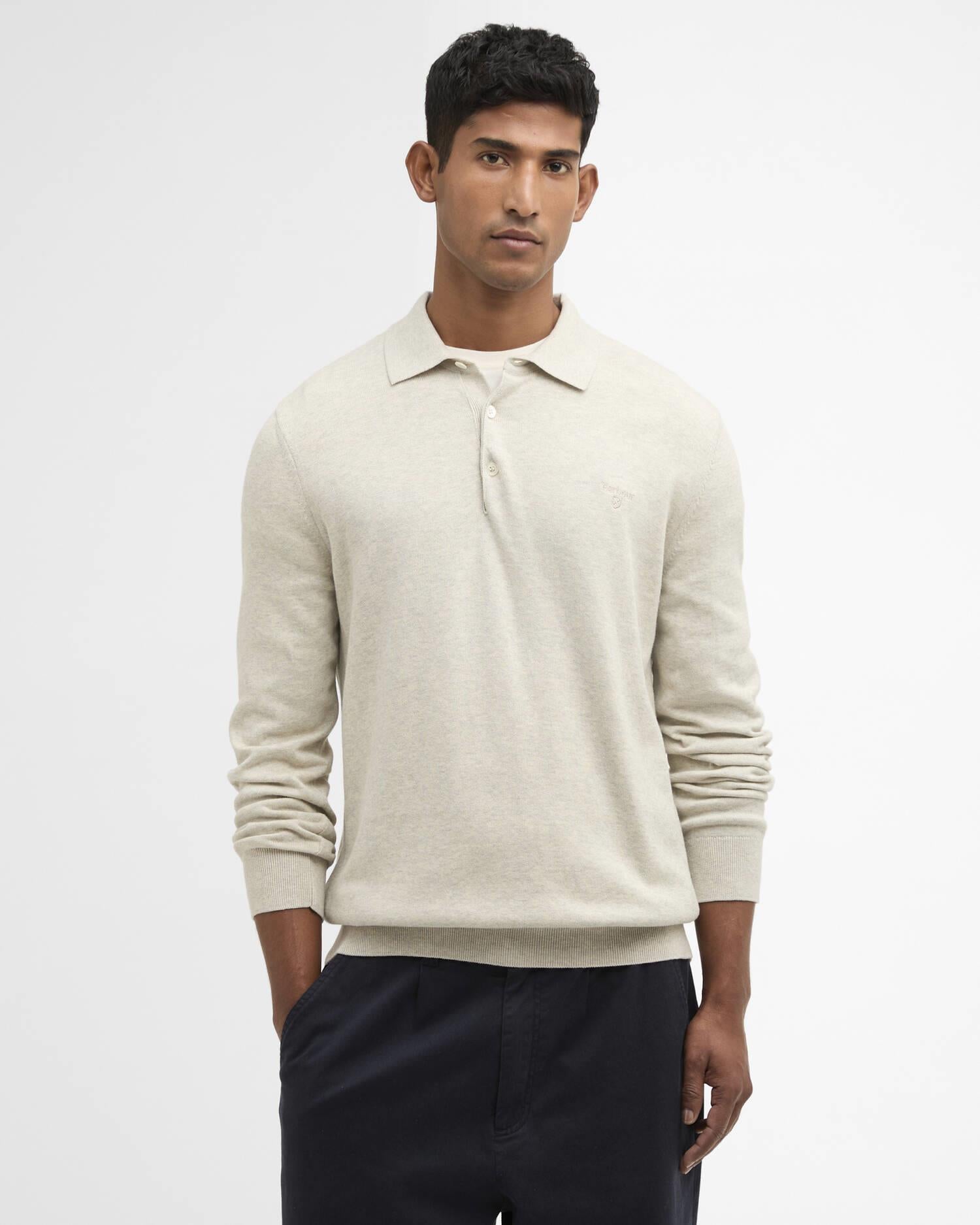 Knitted Polo Shirt - Beige
