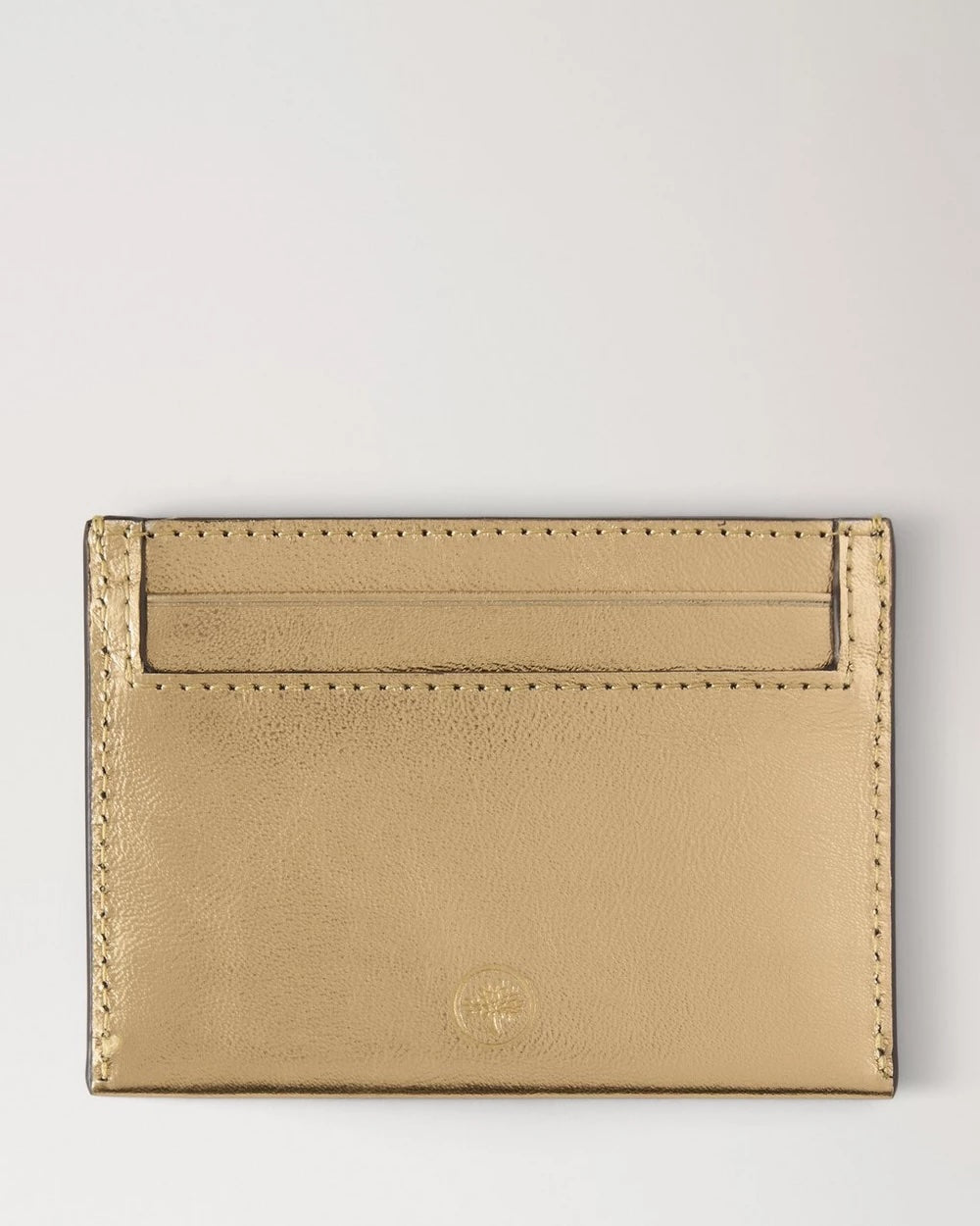 Credit Card Slip Somerset Gold Metallic Leather