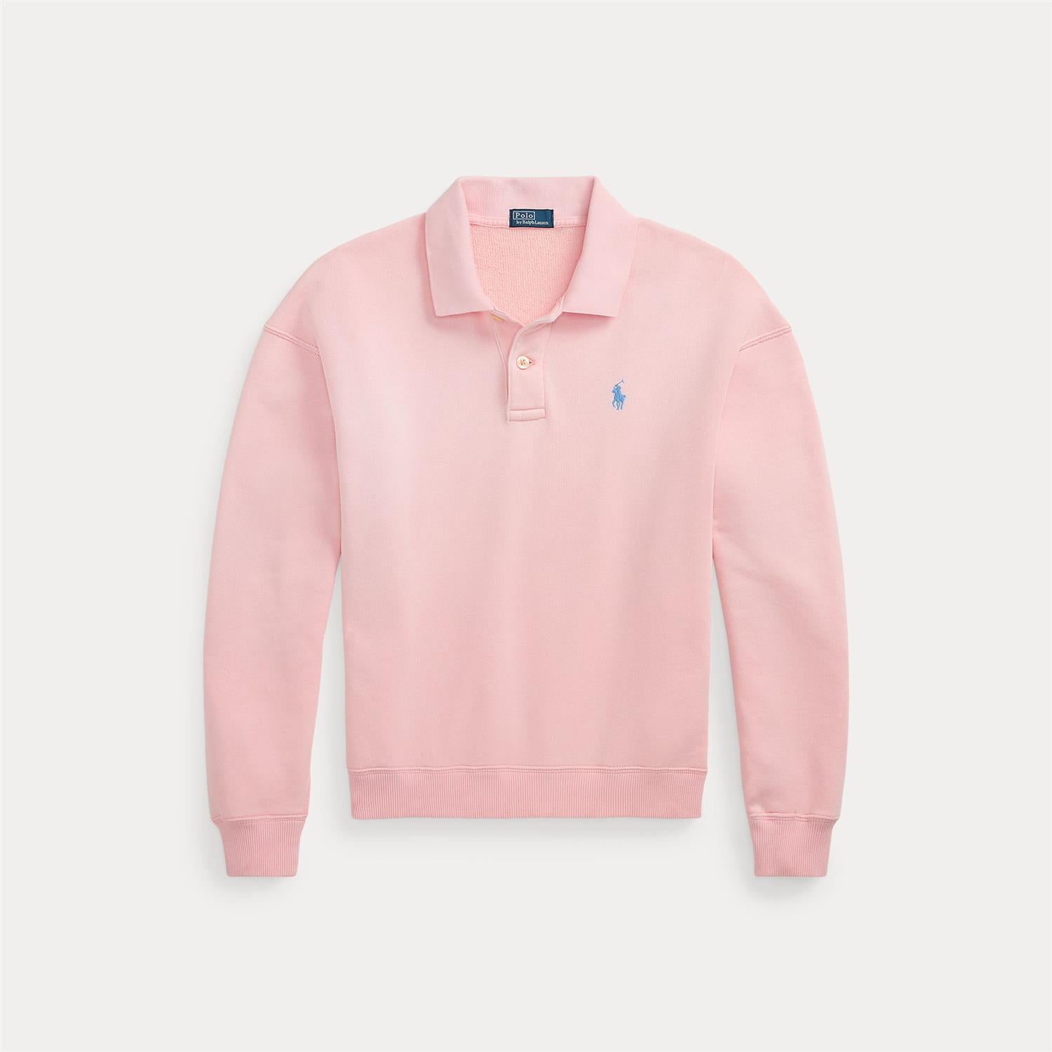 Lightweight Fleece Long-Sleeve Polo