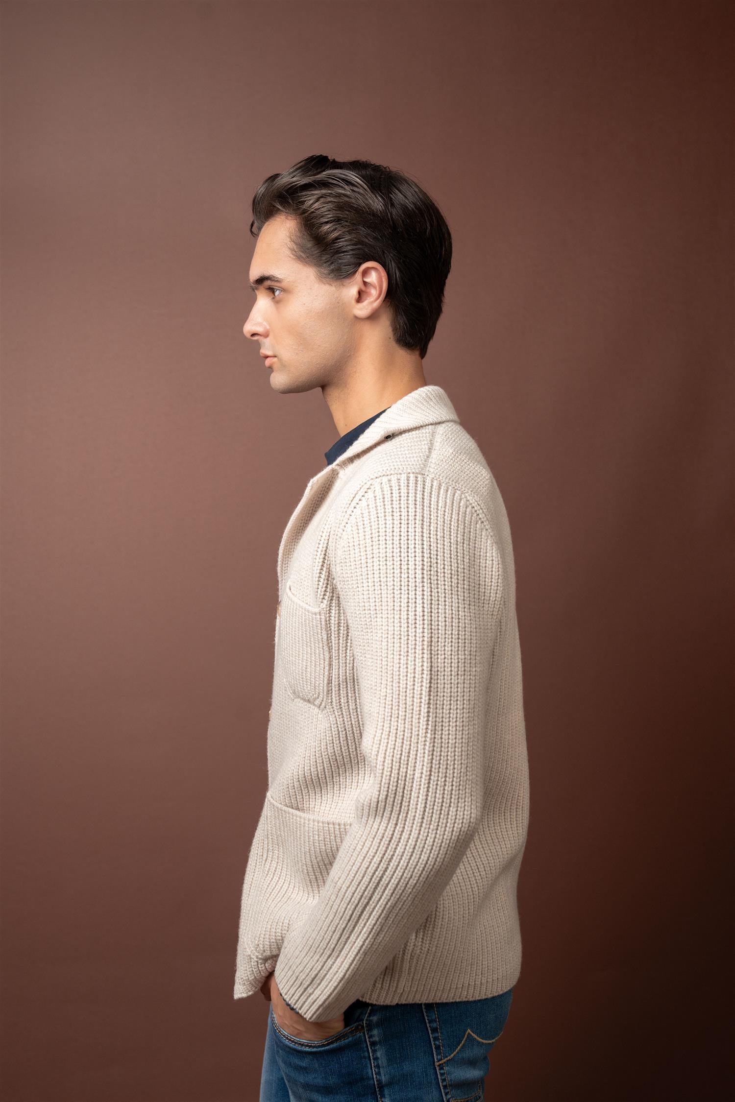 Knitted Jacket - Beige
