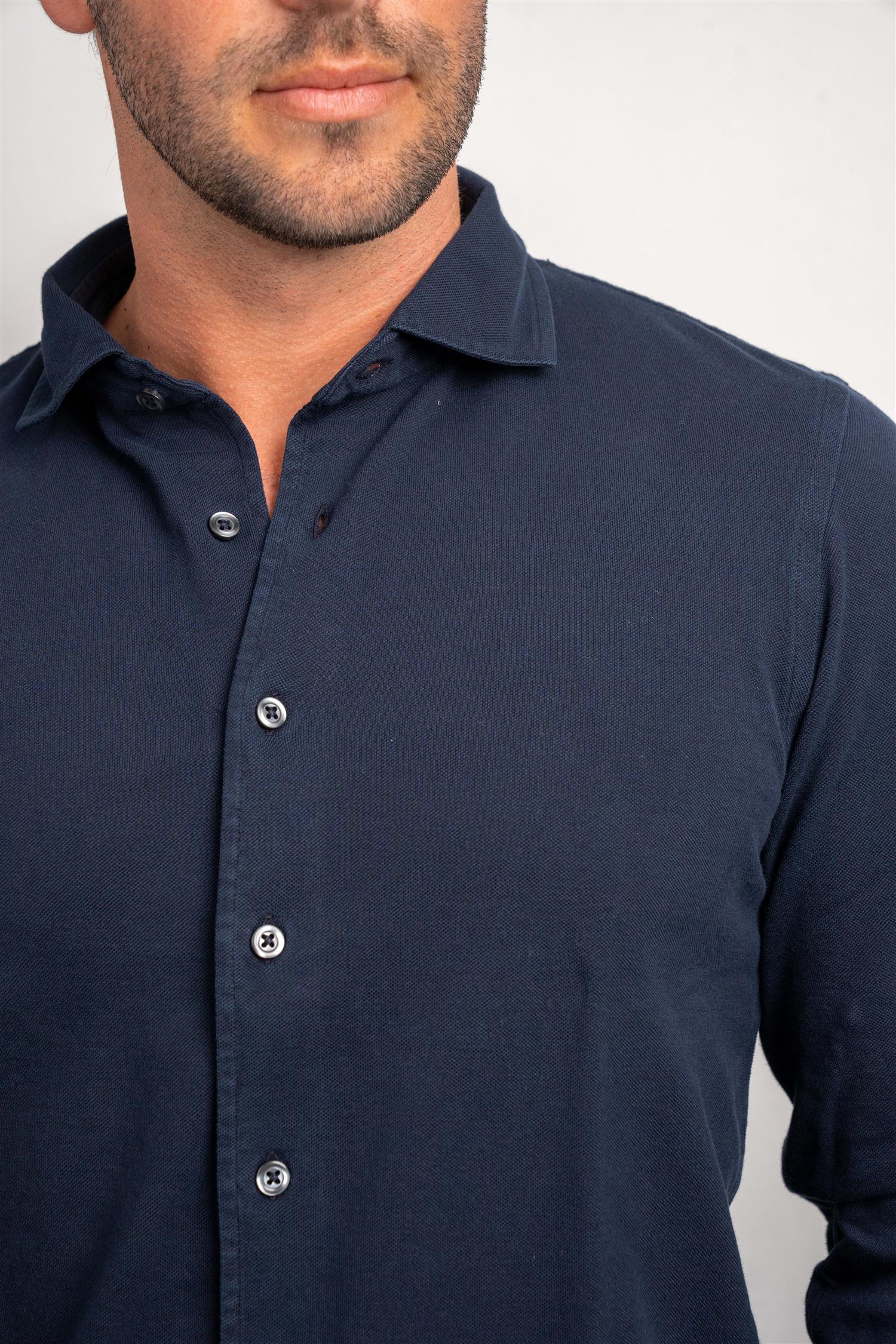 Pique Shirt - Navy