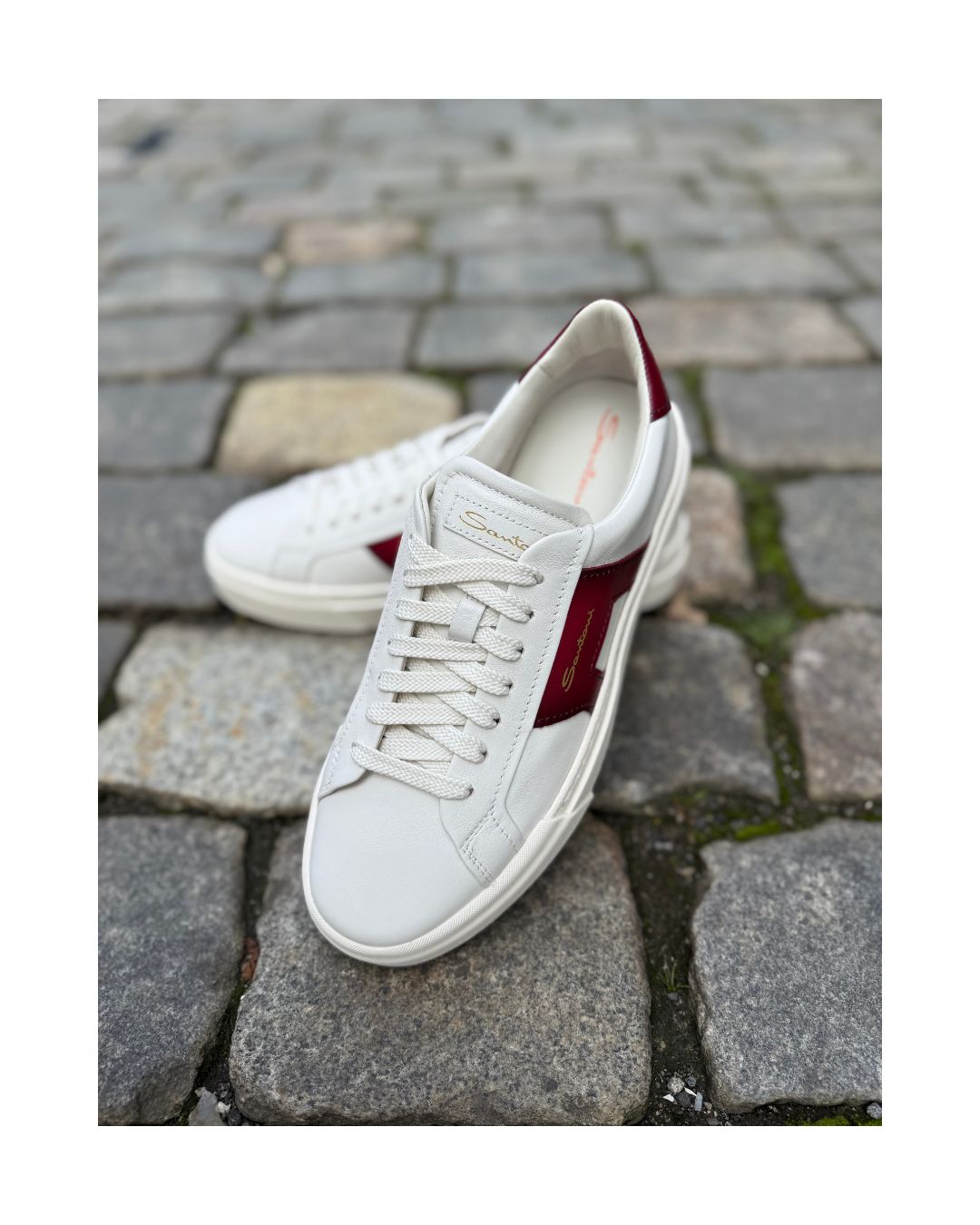 Double Buckle Sneaker  - Rød