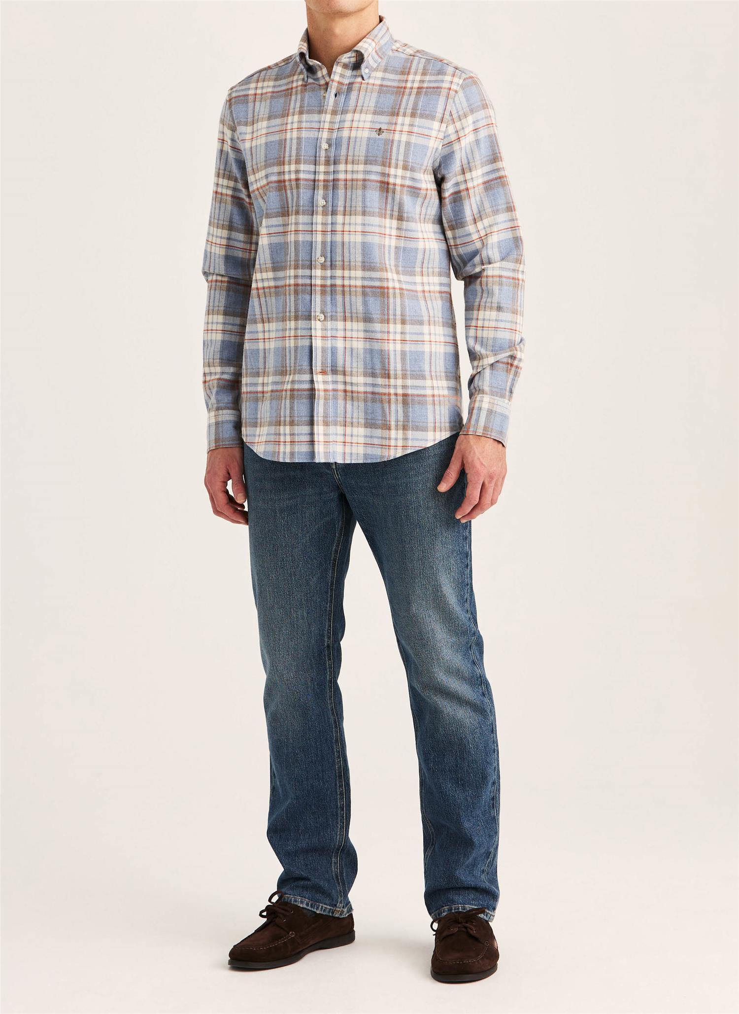 Happy Flannel Check Shirt - Blue