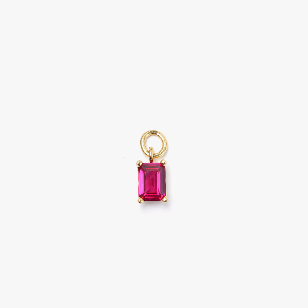 One Stone Pendant Pink Gold