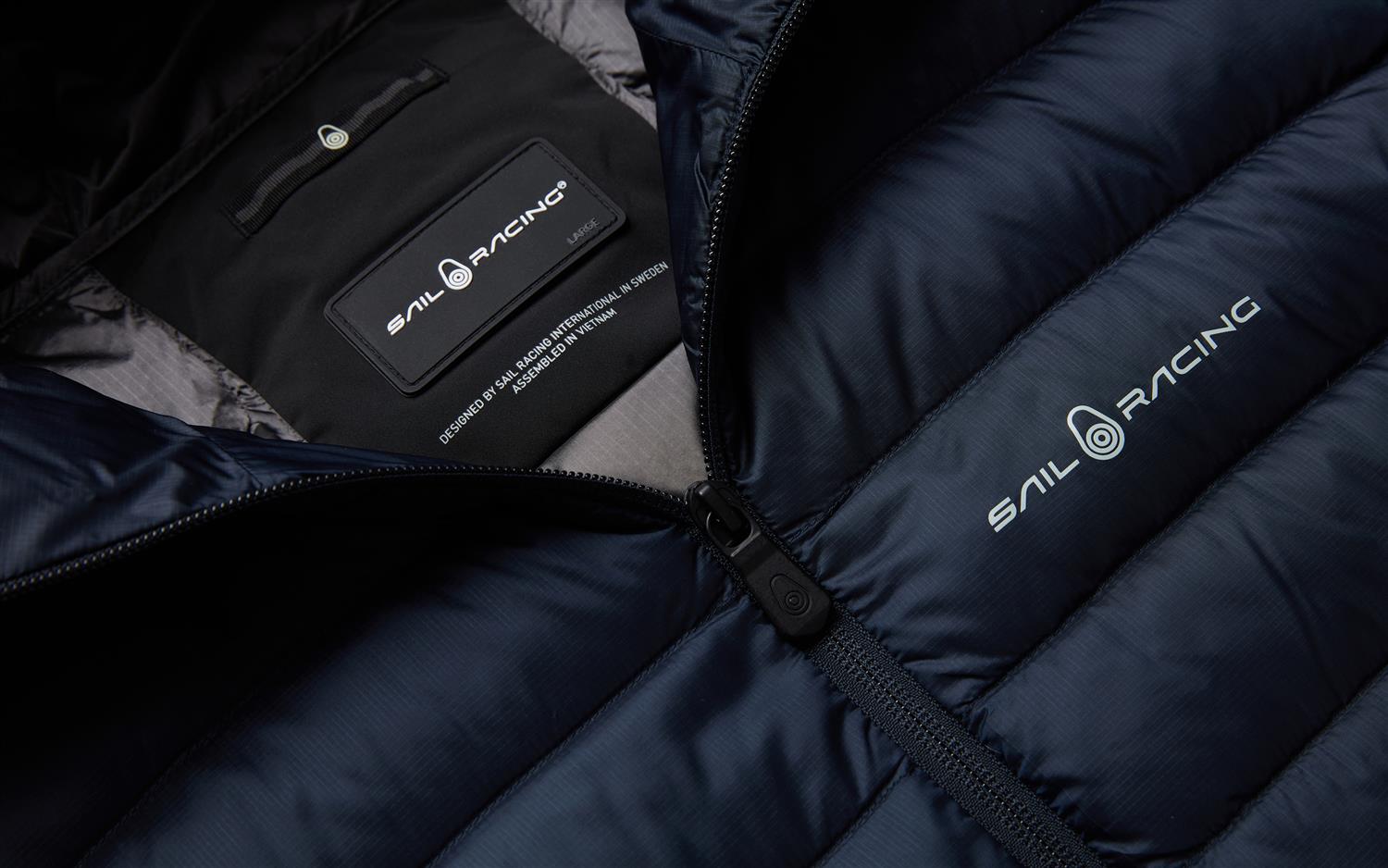 Spray Hybrid Down Hood - Dark Navy