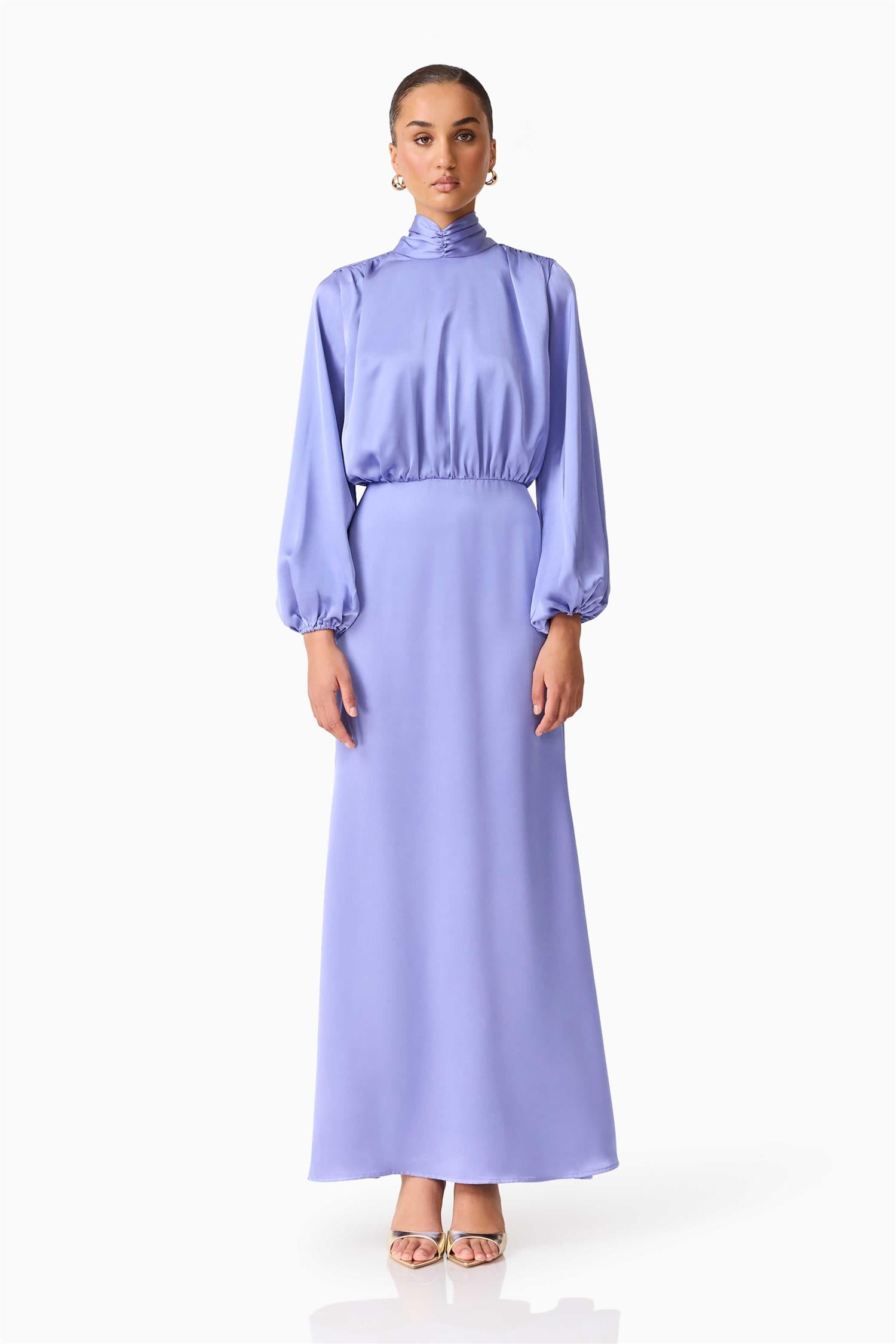 Jacinta Long Sleeve Gown Blue