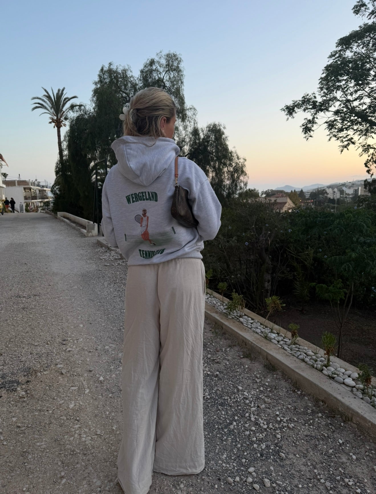 Tennis Club Hoodie - Lysegrå