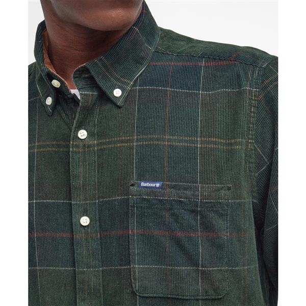Blair Tailored Tartan Cord Shirt - Green