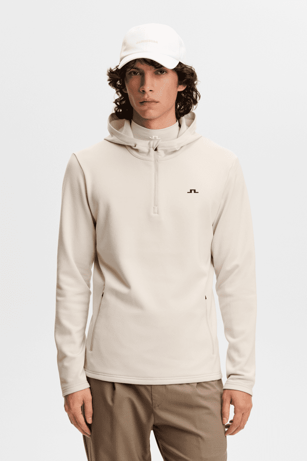 Aerial Quarter Zip Hood - Moonbeam