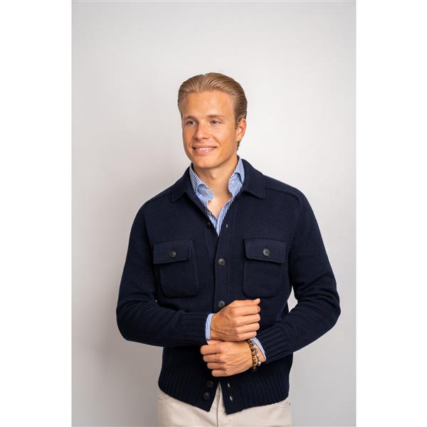 Cardigan Buttons - Navy