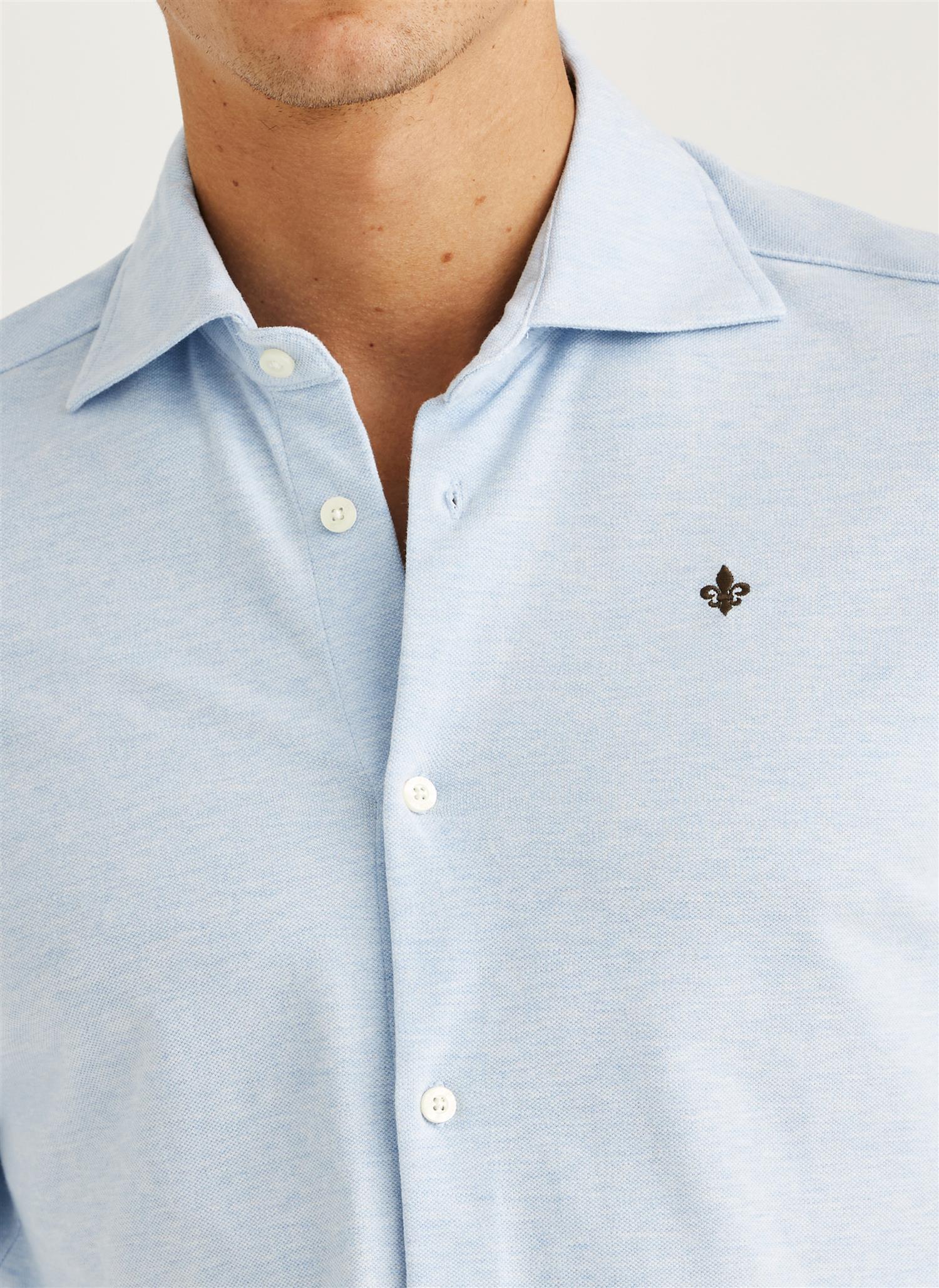 Camden Piqué Shirt - Light Blue