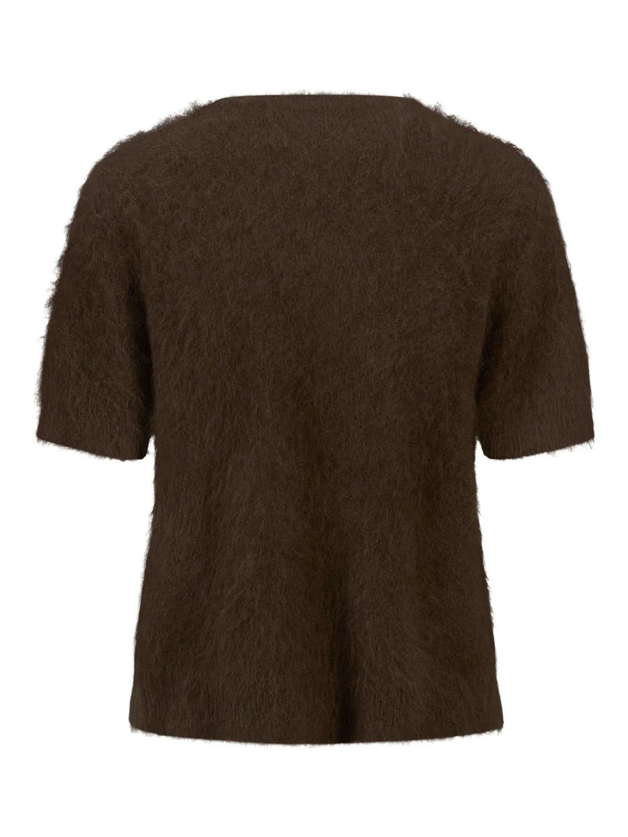 Emmy Brushed Tee - Brown