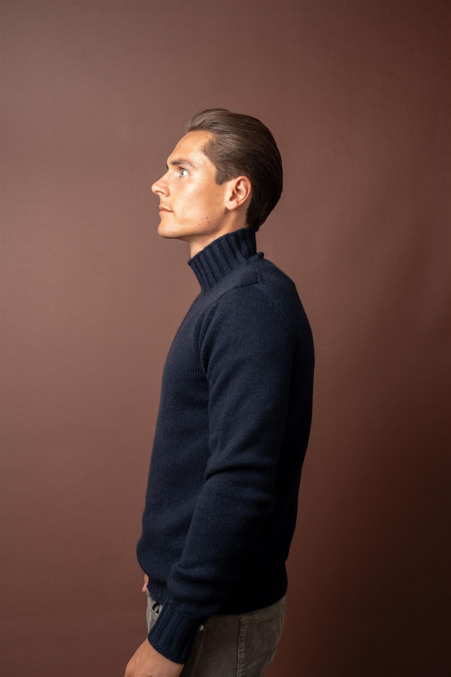 Cashmere Turtleneck - Navy