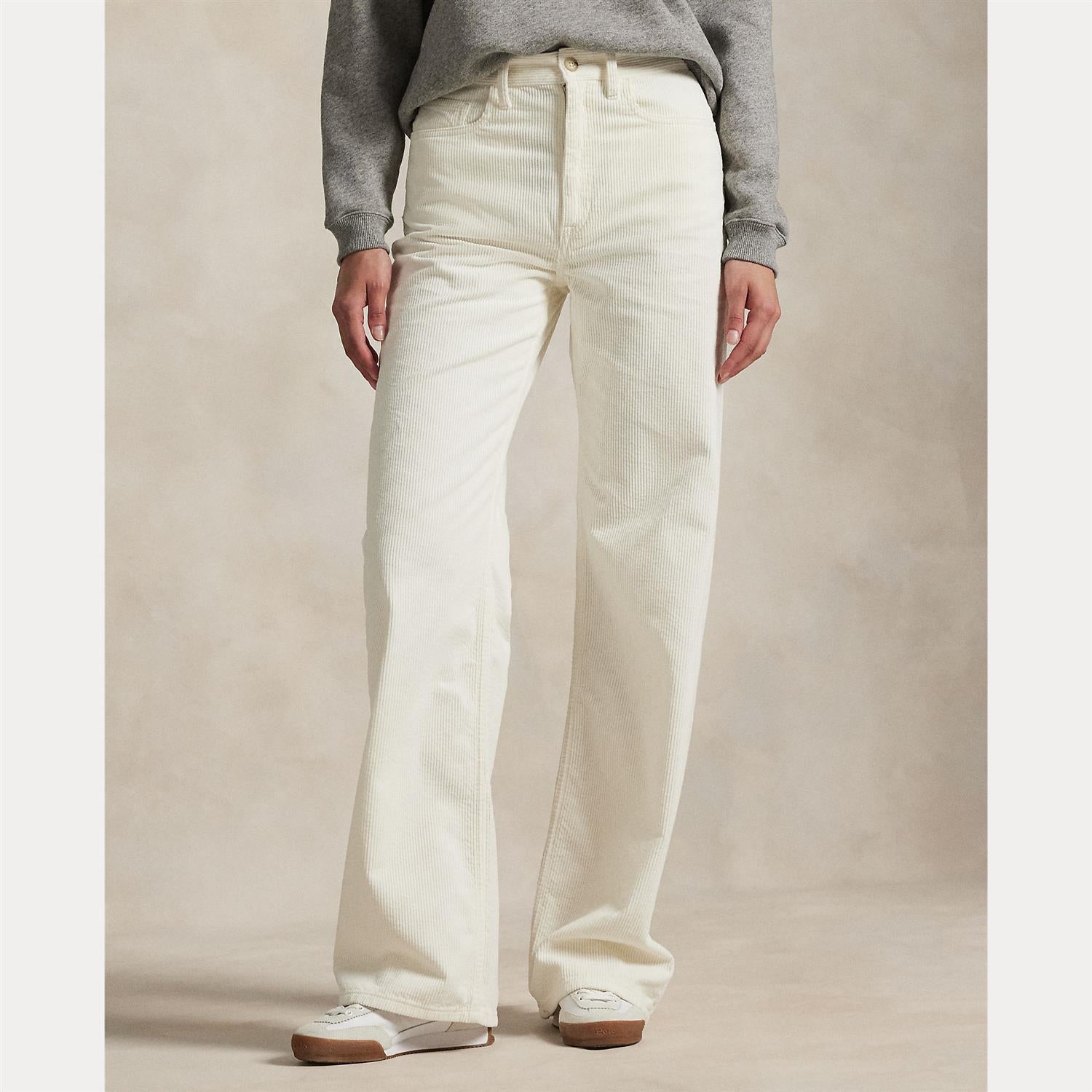 Woven Wide Leg Pants Warm White