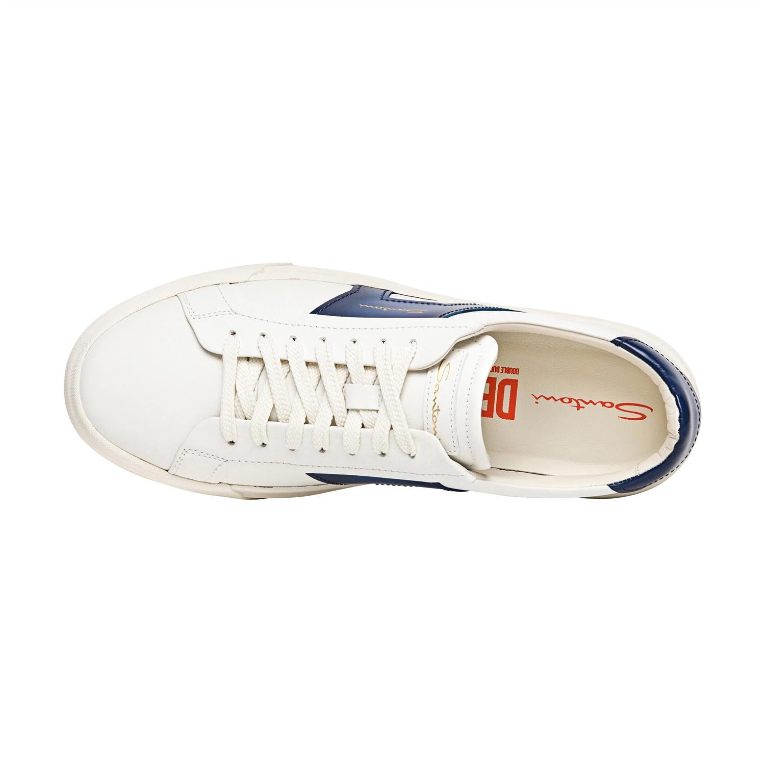 Double Buckle Sneaker - White/Blue