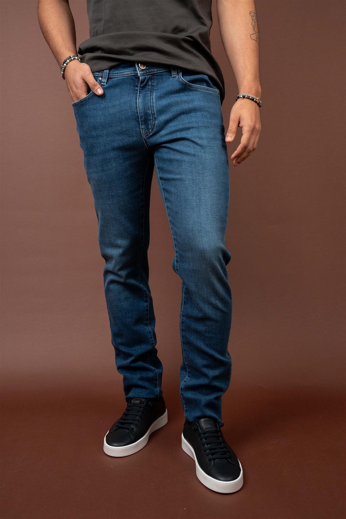 Dean Cashmere Blend - Mid Denim