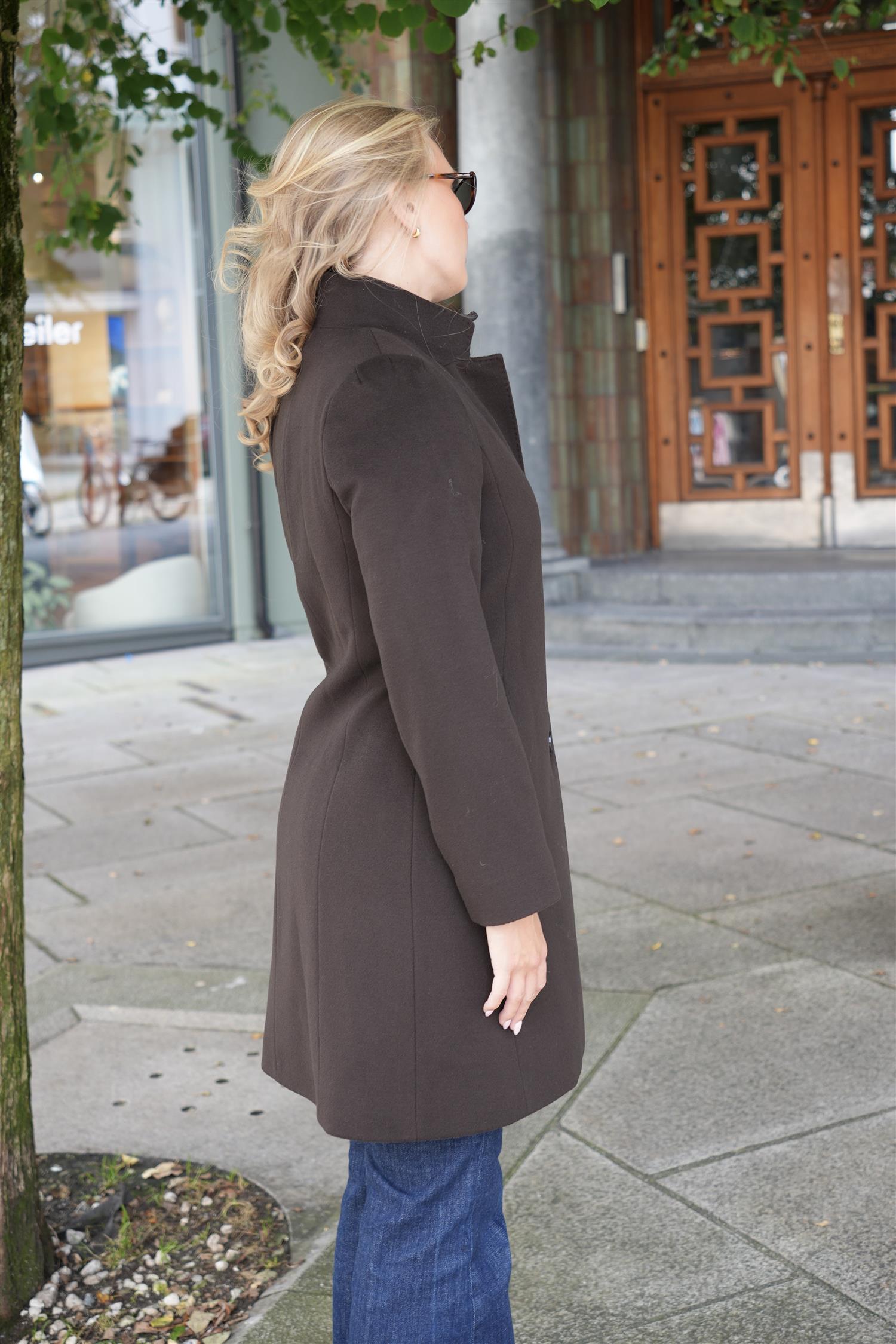 Classic Coat Detachable Vest - Brown