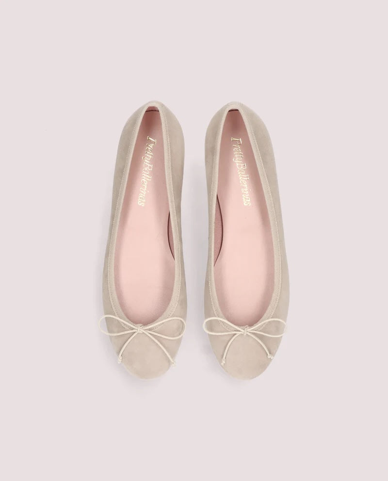 Nicole Ballerina Soft Beige Suede