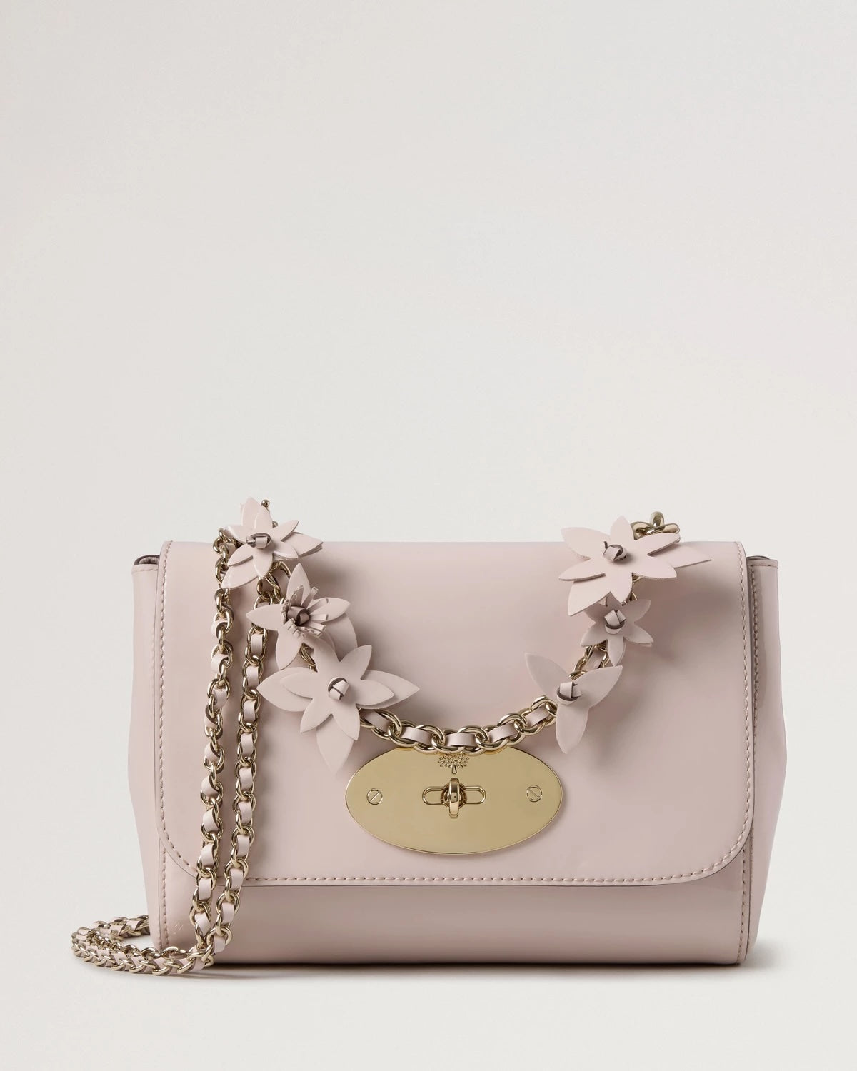 Lily Blossom Pink Soft Patent & Flowers