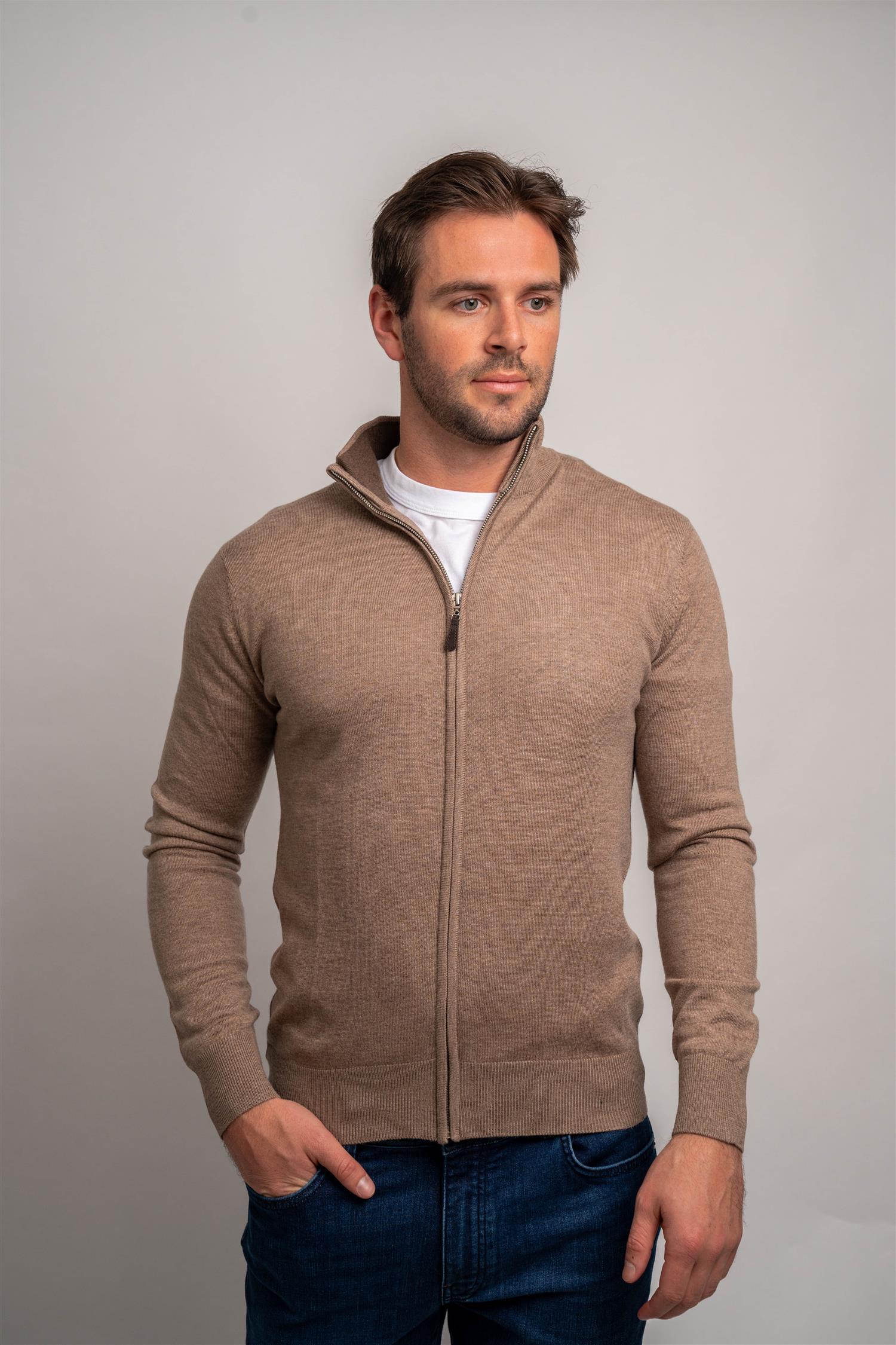 Full Zip - Beige