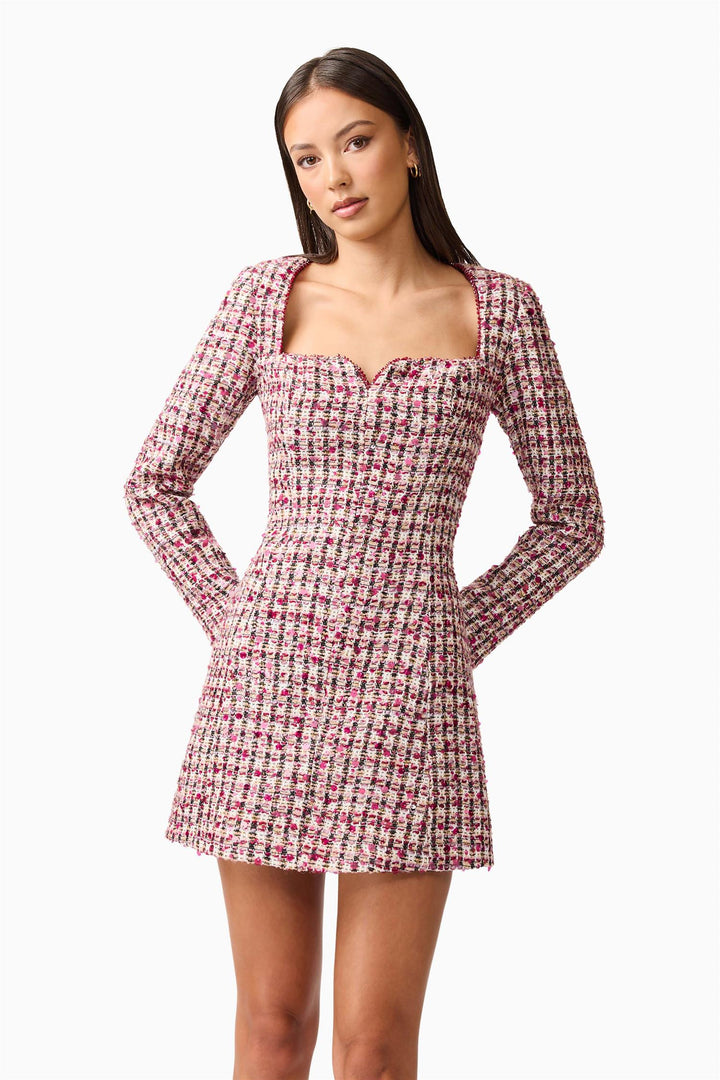 Bianca Long Sleeve Mini Dress Berry Multi