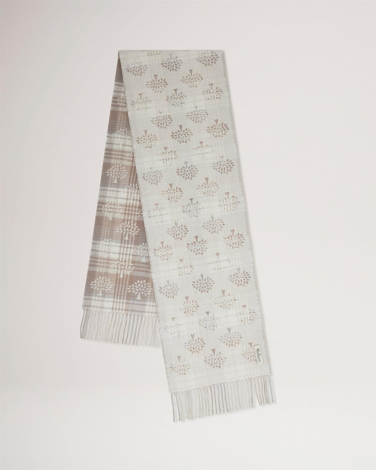 Mulberry Heritage Check & Tree Scarf 200 x 30 cm