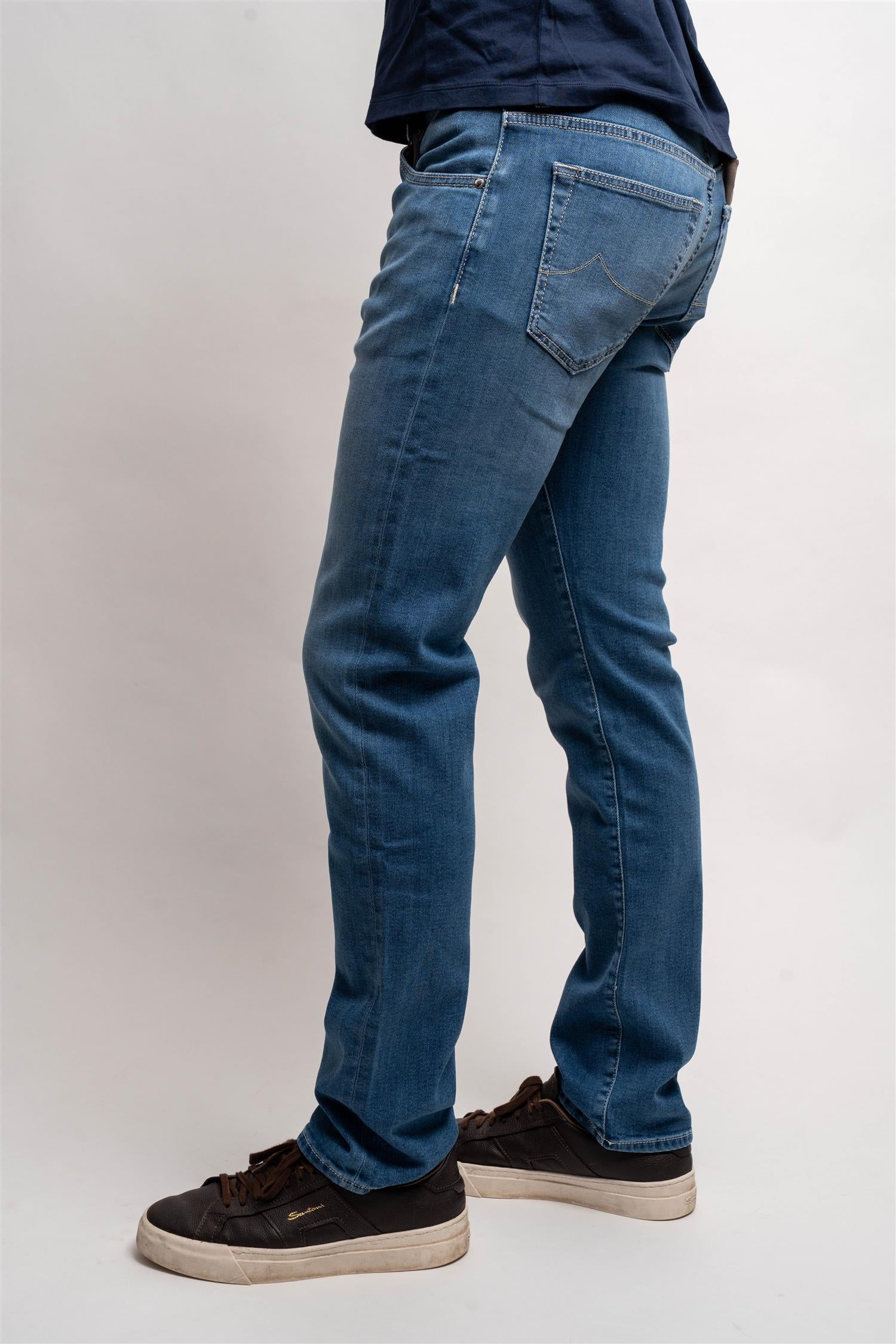 Nick Medium Blue - Grønn Patch
