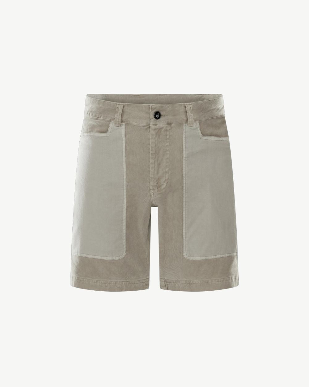 Blocked Corduroy Shorts - Feather Grey