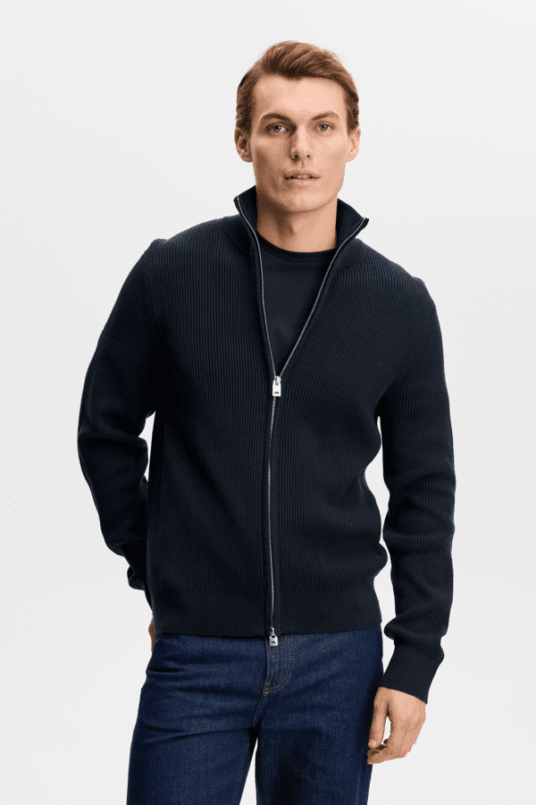 Alexis Full Zip Cardigan - Navy